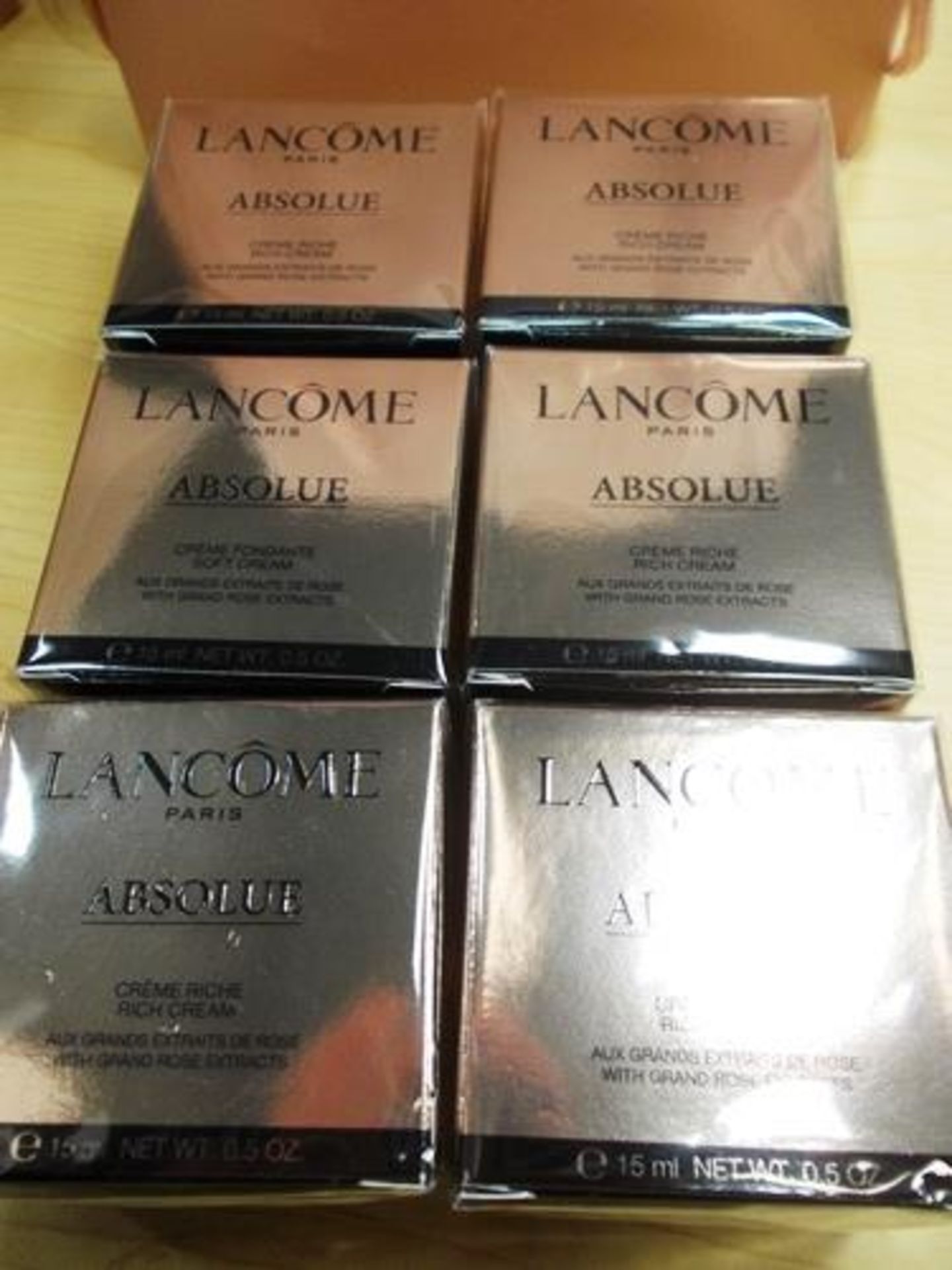 6 x 15ml Lancôme Absolue creams - Sealed new in pack (C8A)