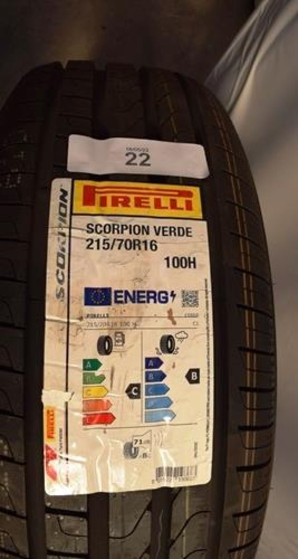 1 x Pirelli Scorpion Verde tyre, size 215/70R16 100H - New with label (GS2) - Image 2 of 2