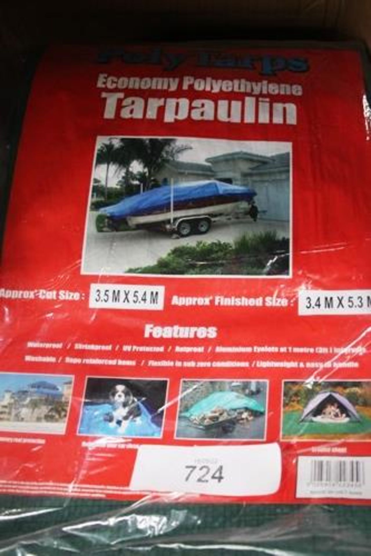 6 x Polytarps polyethylene tarpaulin including 3 x 3.4 x 5.3m, 3 x 2.6 x 3.4m together with 5 x - Image 2 of 2