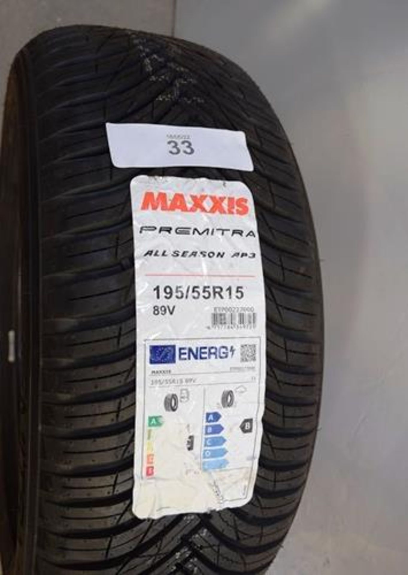 1 x Maxxis Premitra All Season AP3 tyre, size 195/55R15 89V - New with label (GS2) - Image 2 of 2