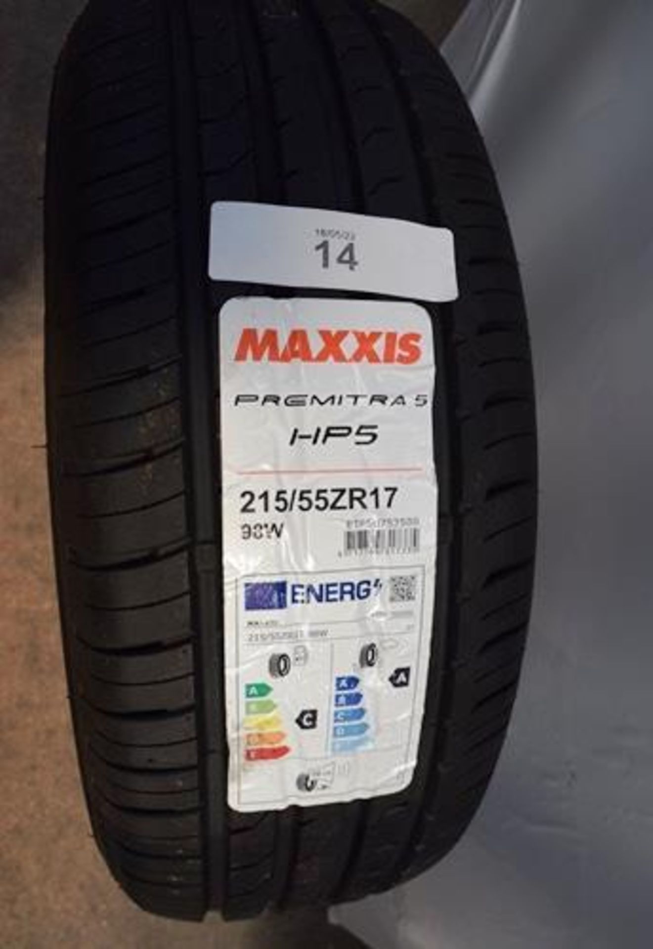 1 x Maxxis Premitra 5 HP5 tyre, size 215/55ZR17 98W - New with label (GS1) - Image 2 of 2