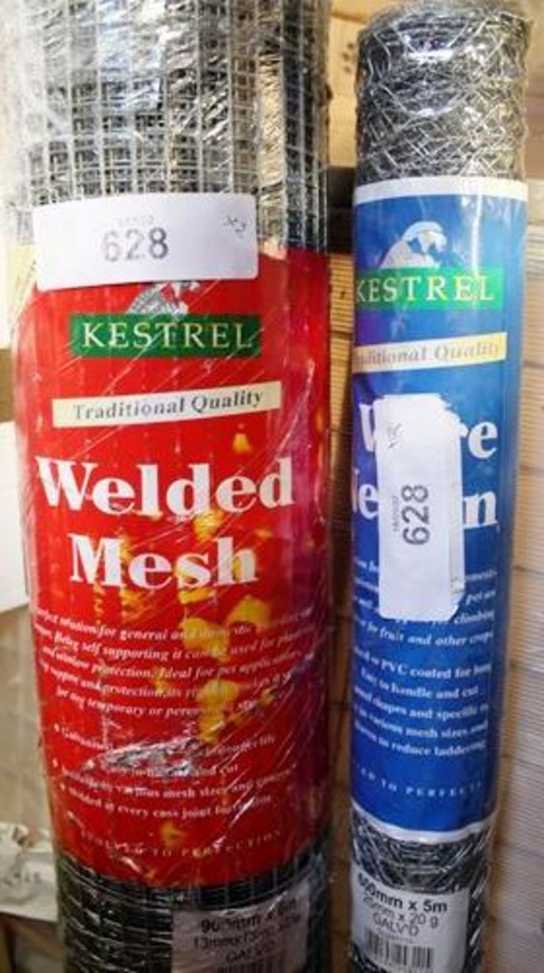 1 x roll of Kestrel welded mesh, size 6m x 900mm and 1 x roll of Kestrel wire, size 5m x 600mm - New