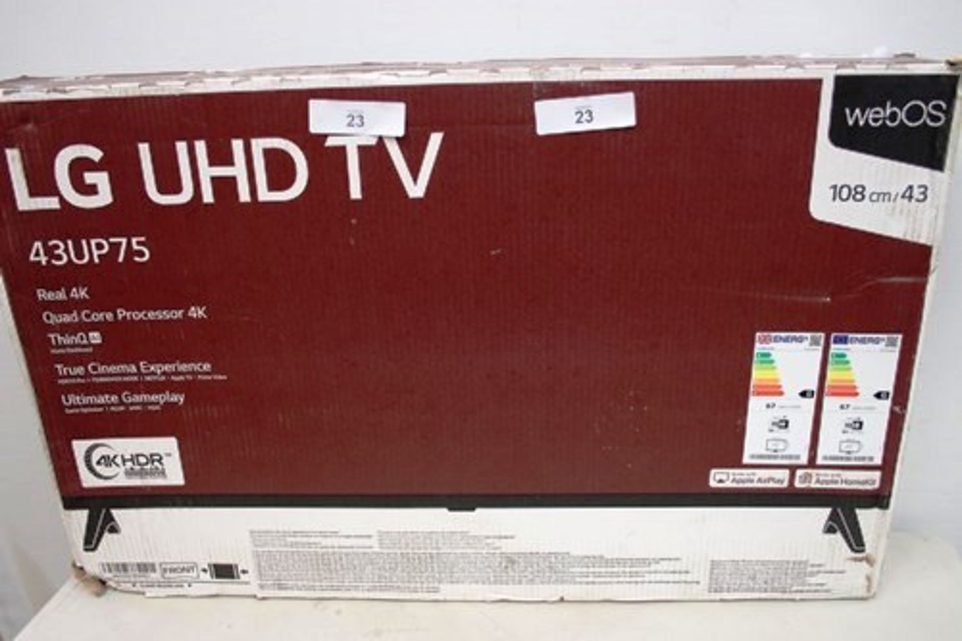 1 x LG UHD 43" TV, model 43UP75 - New (ES2)