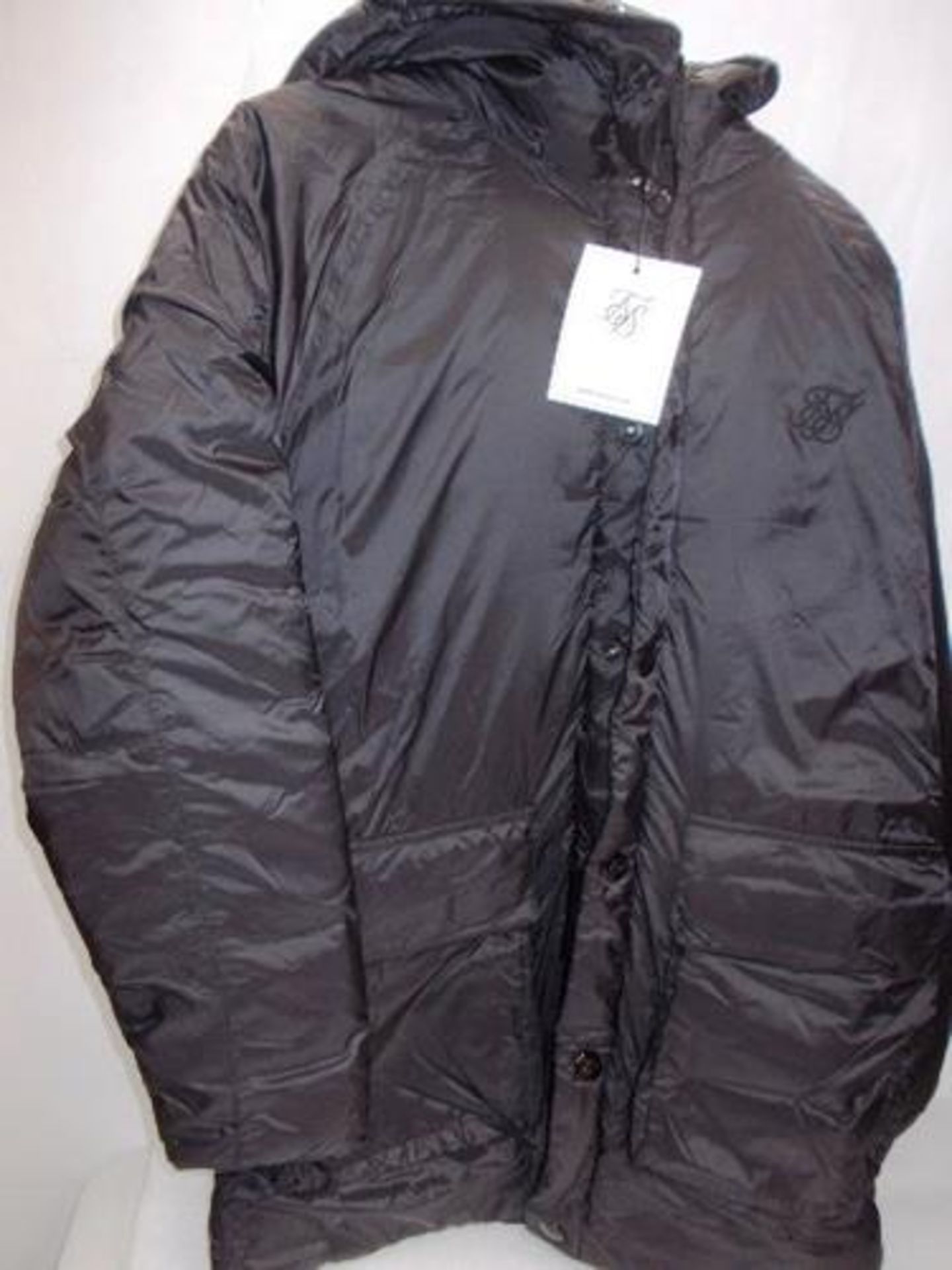 1 x SikSilk men's Navigate puff parka, size M - New with tags (E1B)