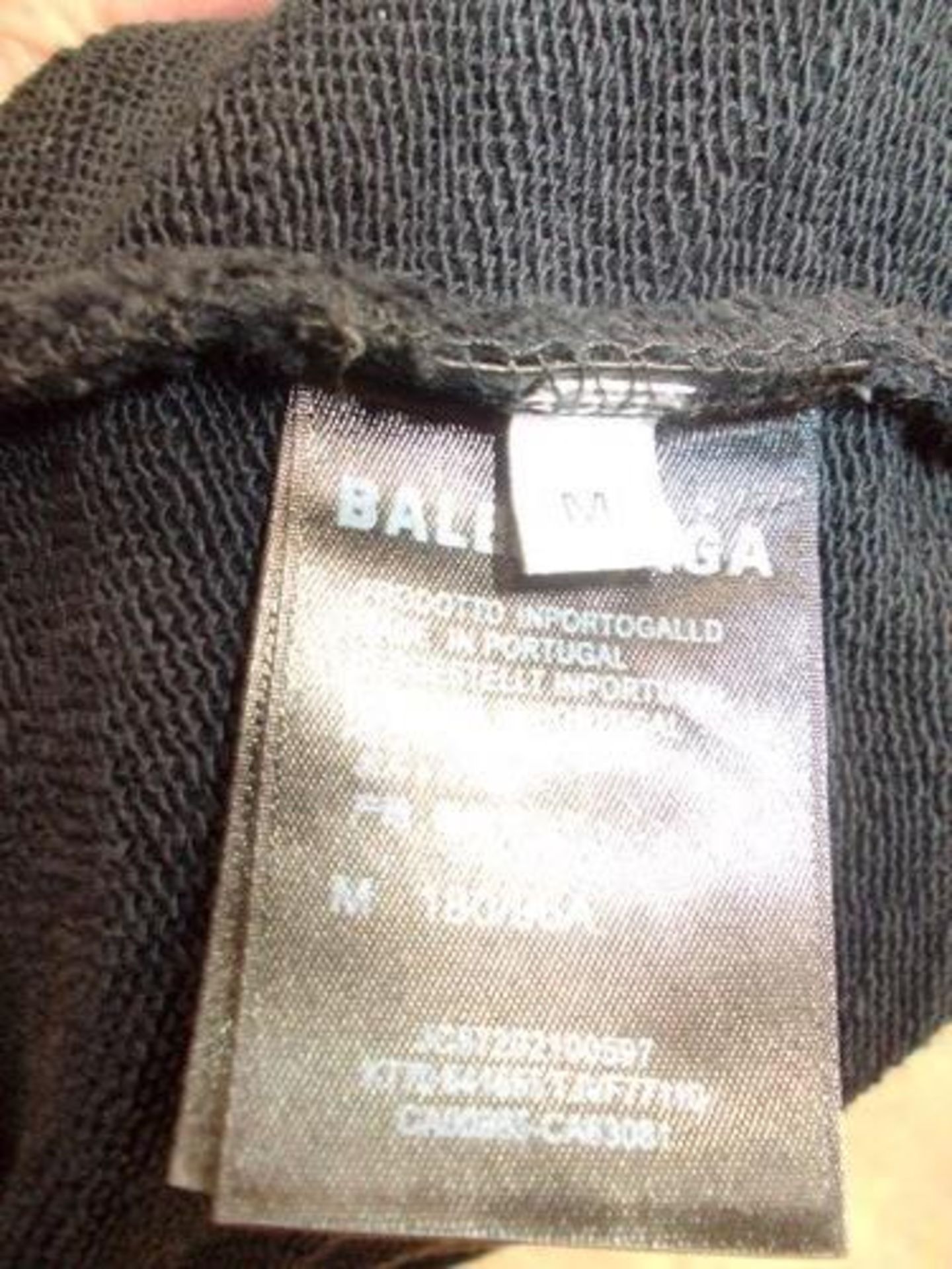 2 x sweat tops comprising 1 x black hooded, labelled Balenciaga, size M and 1 x labelled Louis - Image 3 of 6