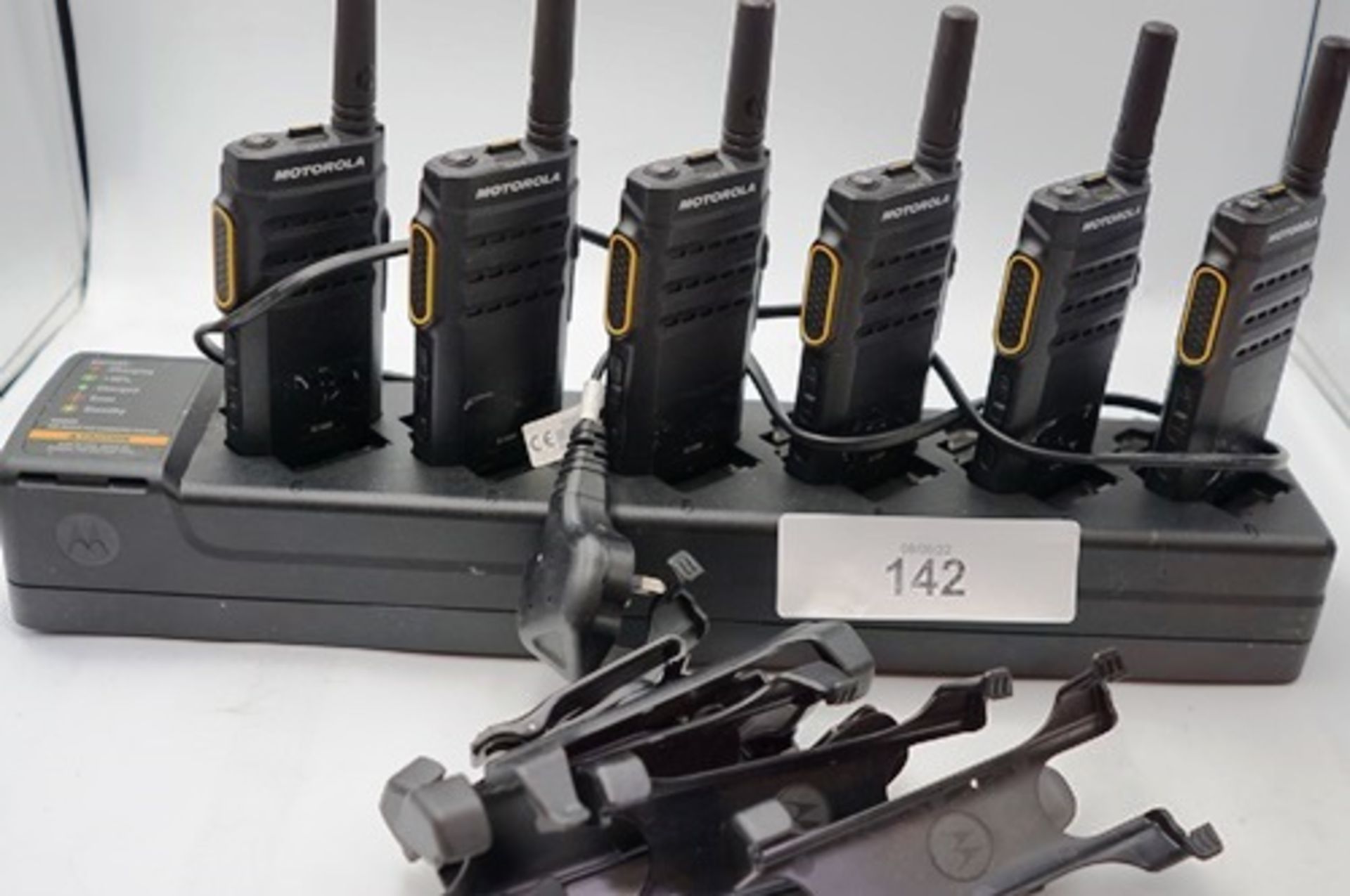 6 x Motorola Walkie-Talkies and charger, model SL1600 - Second-hand, ex-hire (Cabs)