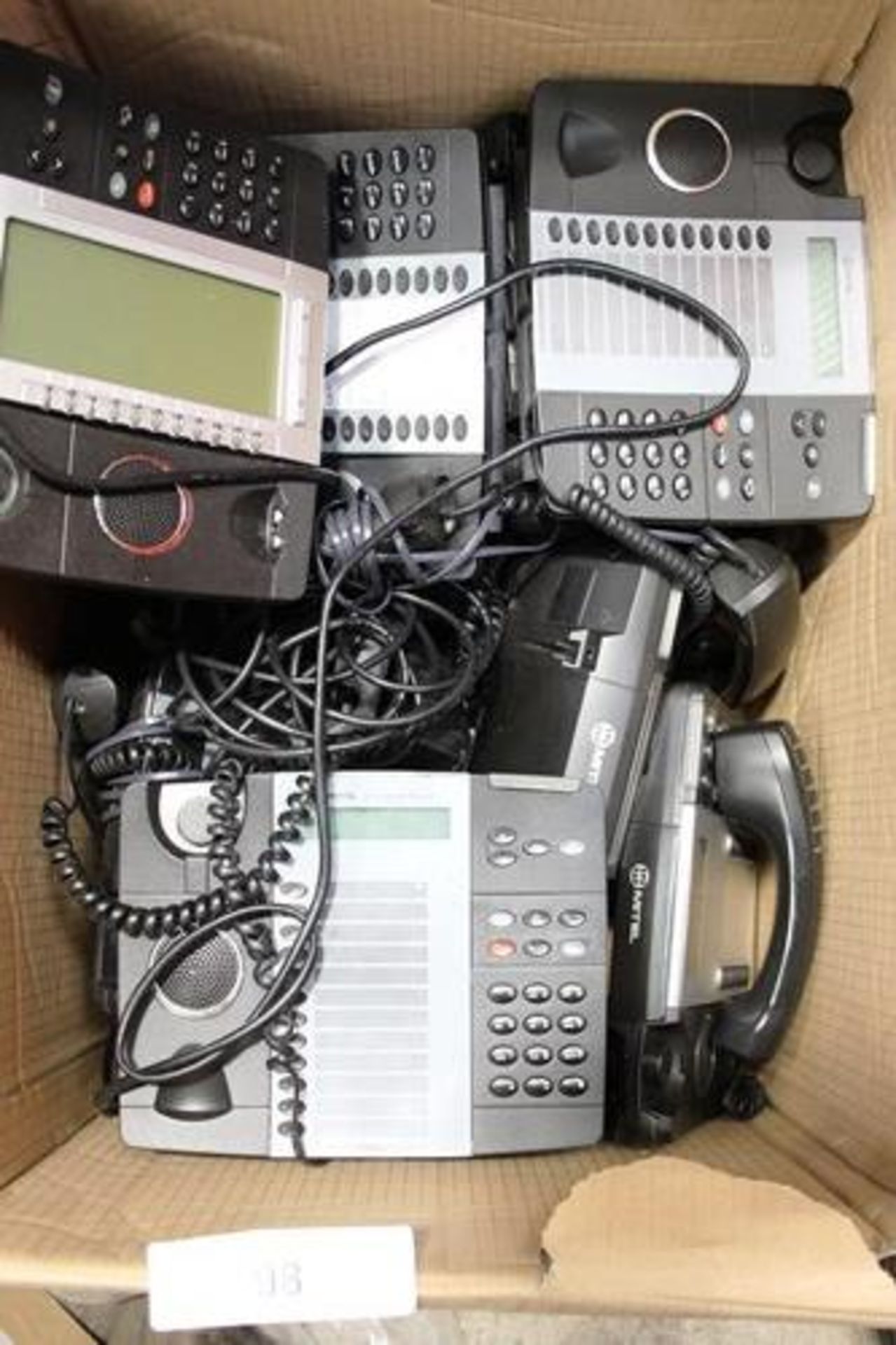 1 x box of office phones including Mitel etc, together with 1 x box of 5 rack distribution units - - Image 2 of 2