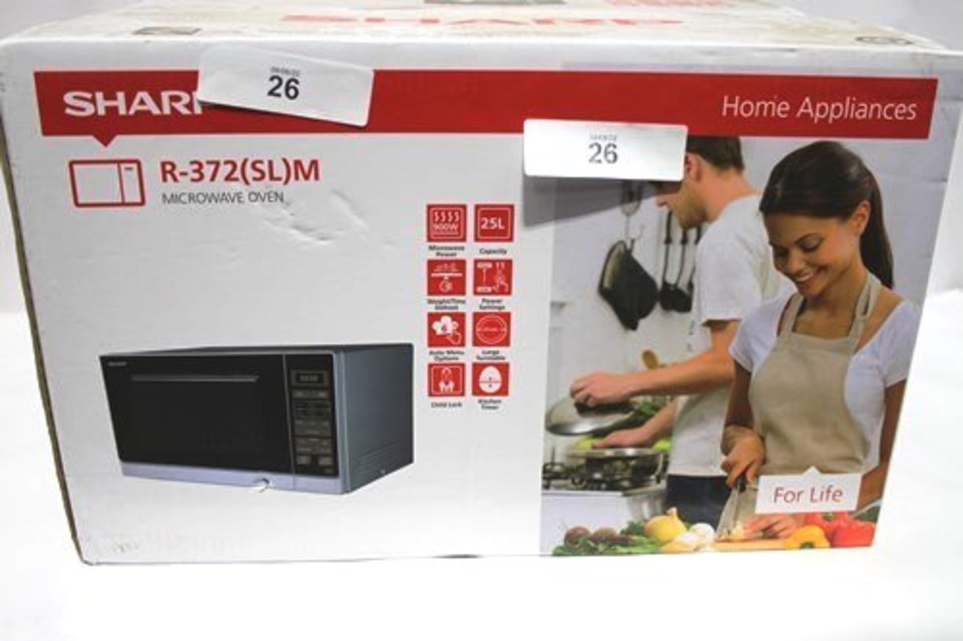 1 x Sharp home microwave, model R-372 (SL) M - New (ES2)