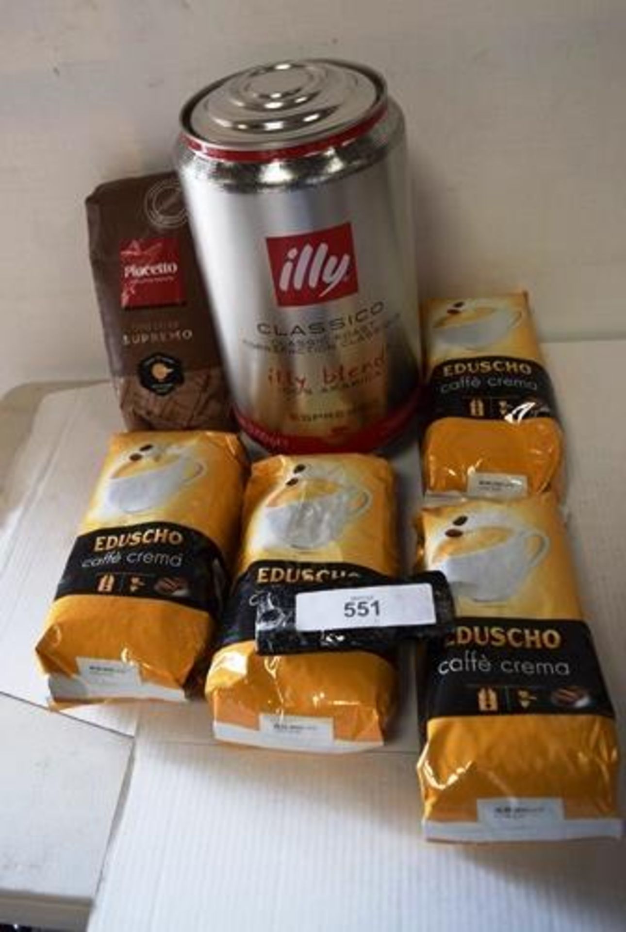 1 x 3000g tin of Illy Classico 100\% Arabia espresso coffee, 16 x 1kg bags of Waitrose No. 1 roasted