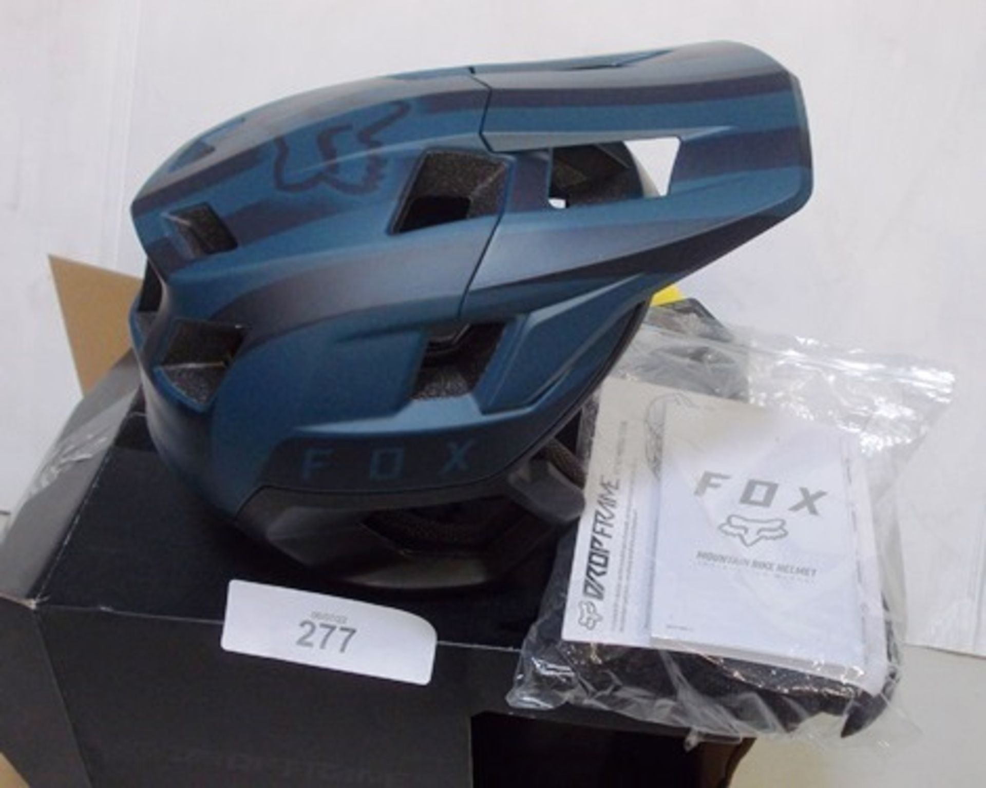 1 x Fox MTB-Fox racing drop frame Pro MTB helmet graphite 1 DRK INDO, size M, EU size 54 - 56cm - - Image 2 of 2