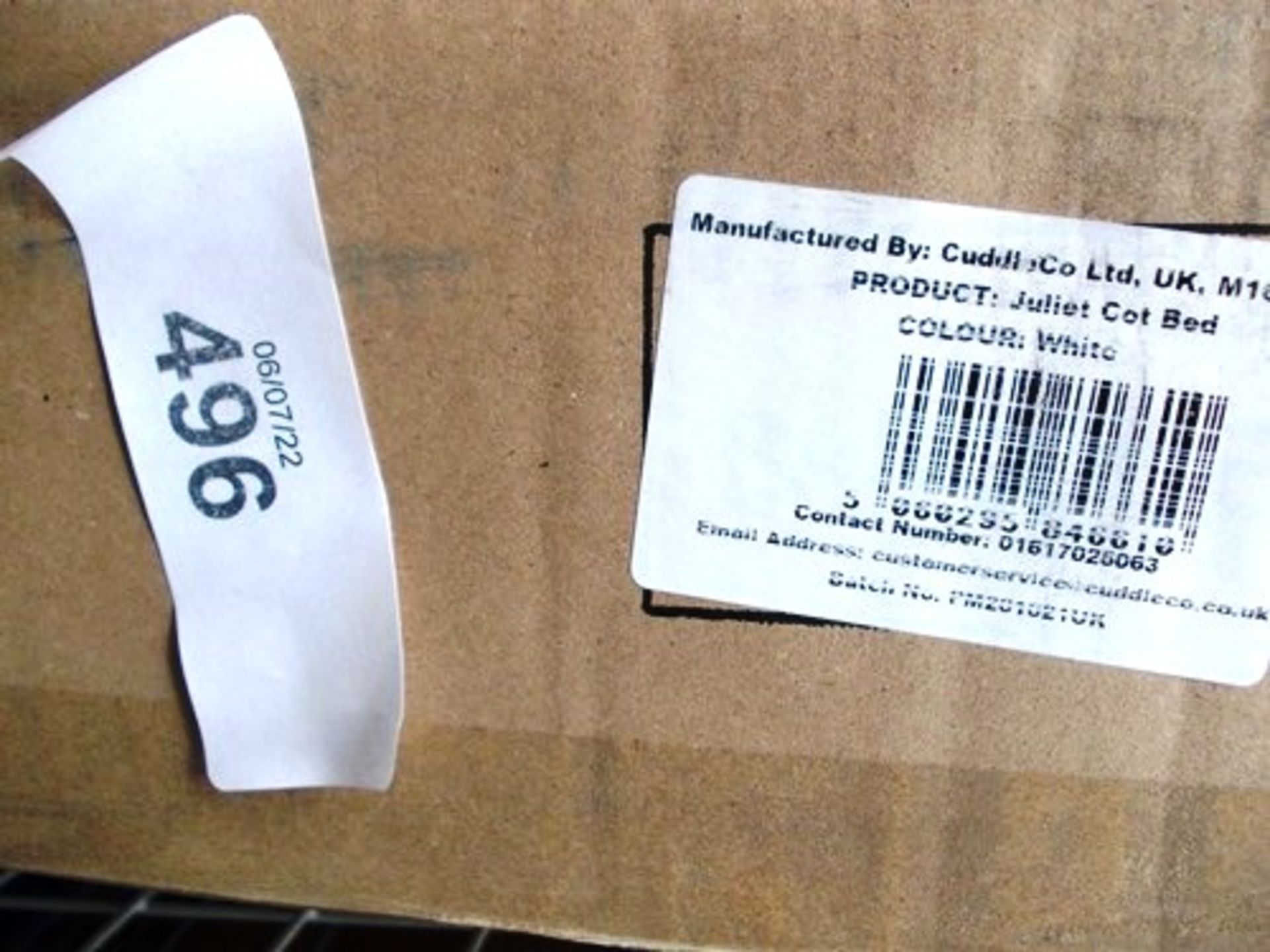 1 x Cuddle Co white Juliet cot bed, code COT/CUD/846610, new in box together with 1 x Polini kids - Image 2 of 2