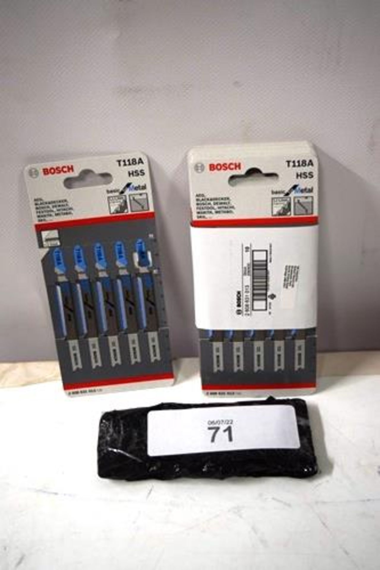 10 x packs of 5 x Bosch T118A HSS jigsaw blades, code 2608631013 - New in pack (BRSW)