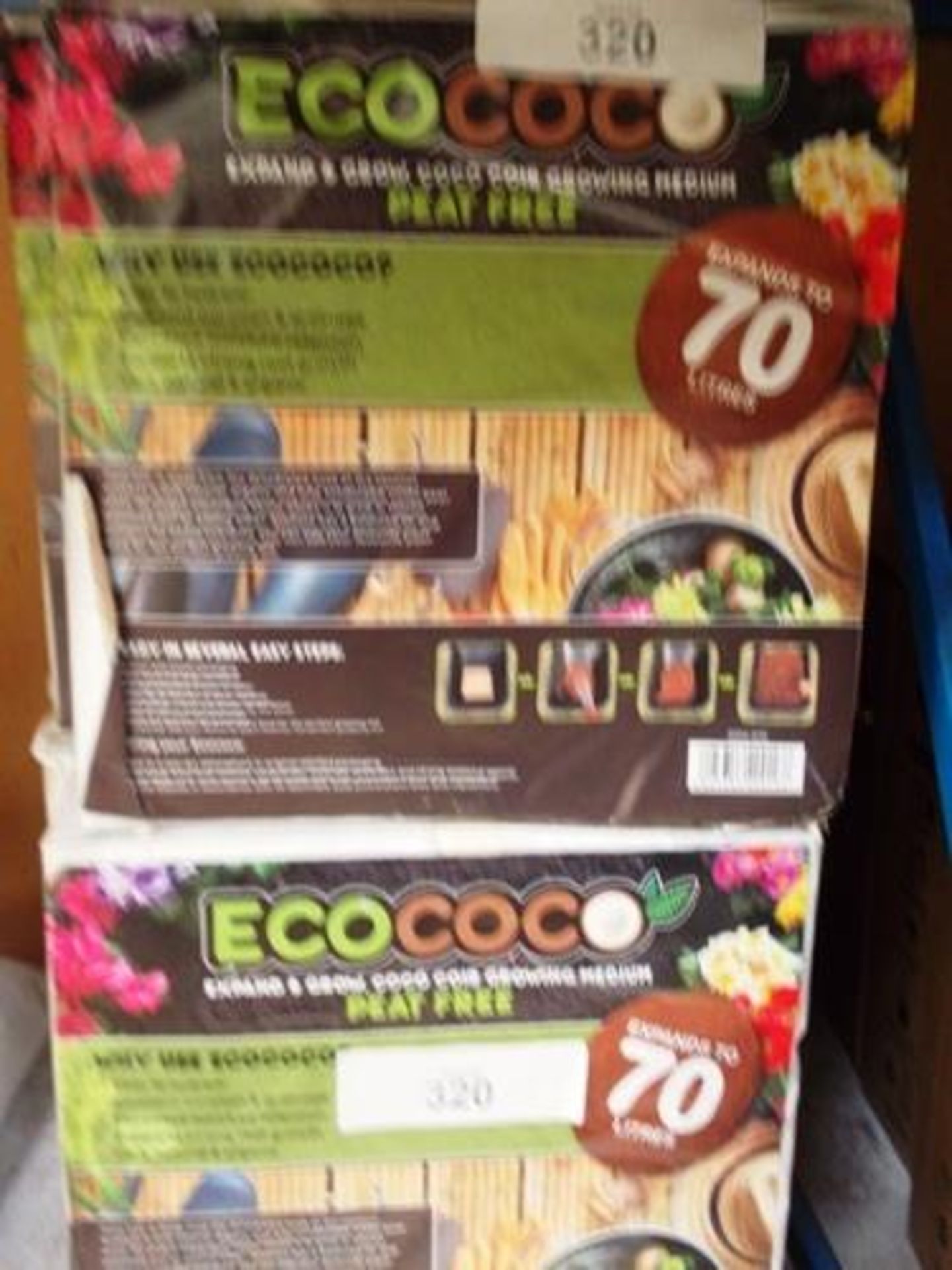 8 x 70L packs of Ecococo expand and grow coco coir growing medium - New in packs (ES15C)