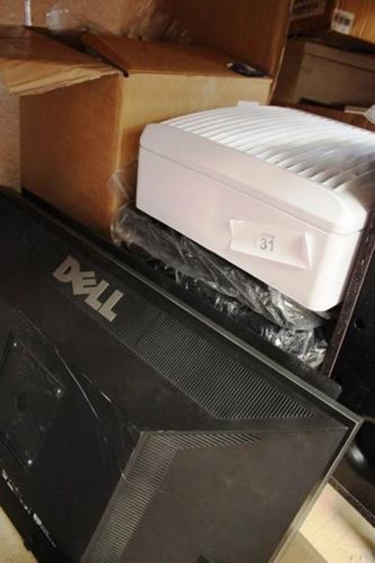 Approximately a half shelf of electrical products including 1 x Benq home entertainment projector, 1 - Image 3 of 5