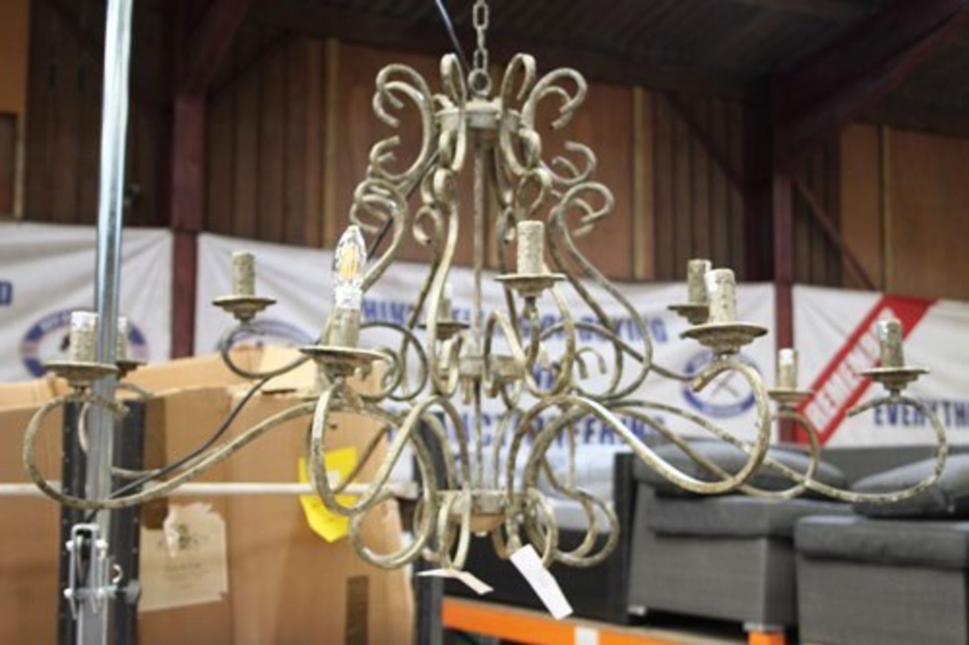 1 x Cox & Cox Elegant twelve arm chandelier, model 1328289, size Large, max 40W-240V - New (