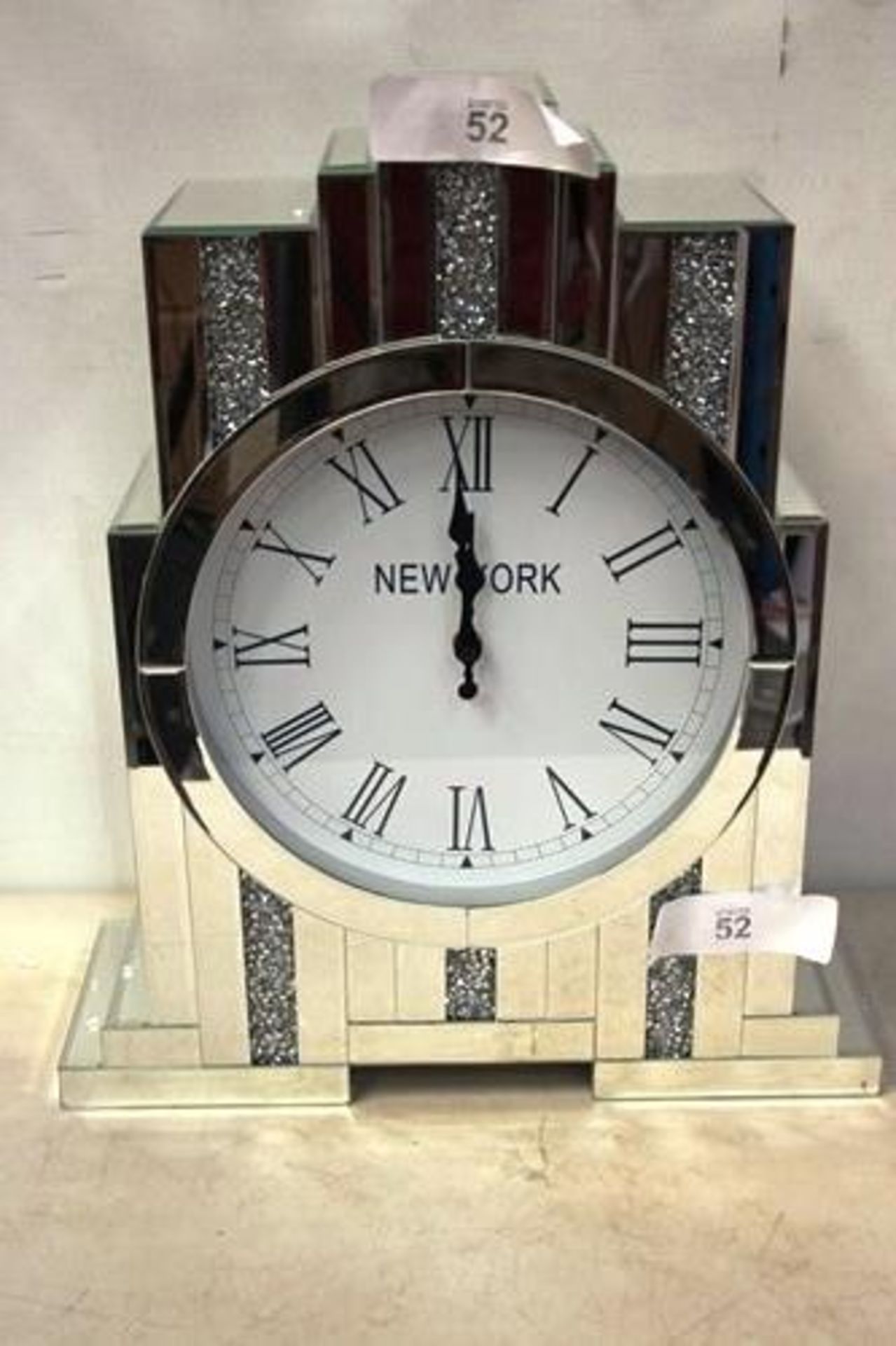 1 x Sassy Home large Art Deco style mantle clock, product code CD136 - New (ES2)