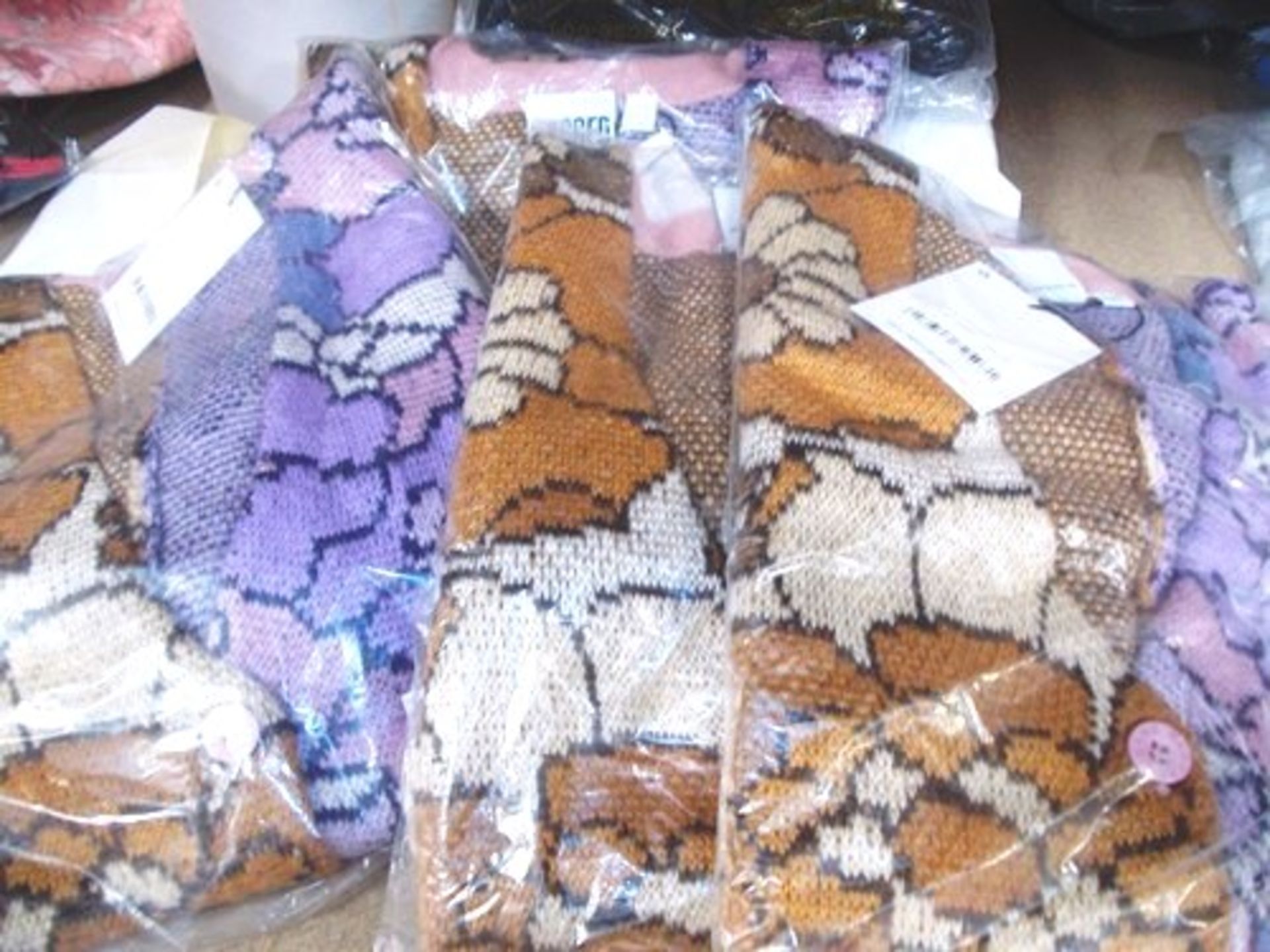 4 x Ragged Priest eyelash knit splice floral cardigans, 1 x size XS, 1 x size S, 1 x size M and 1