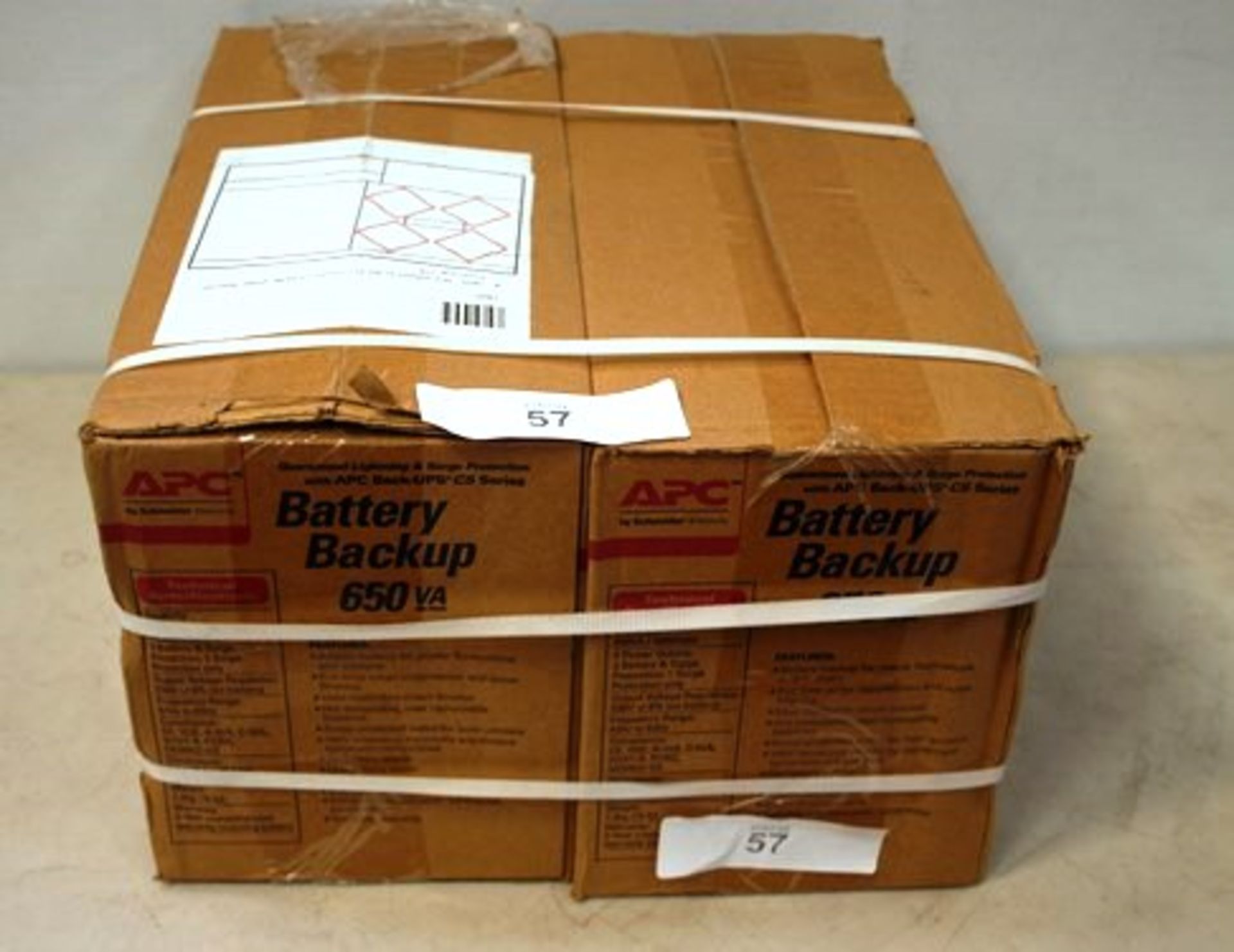 2 x APC 650VA 400W battery backup systems - Sealed new in box (ES3)