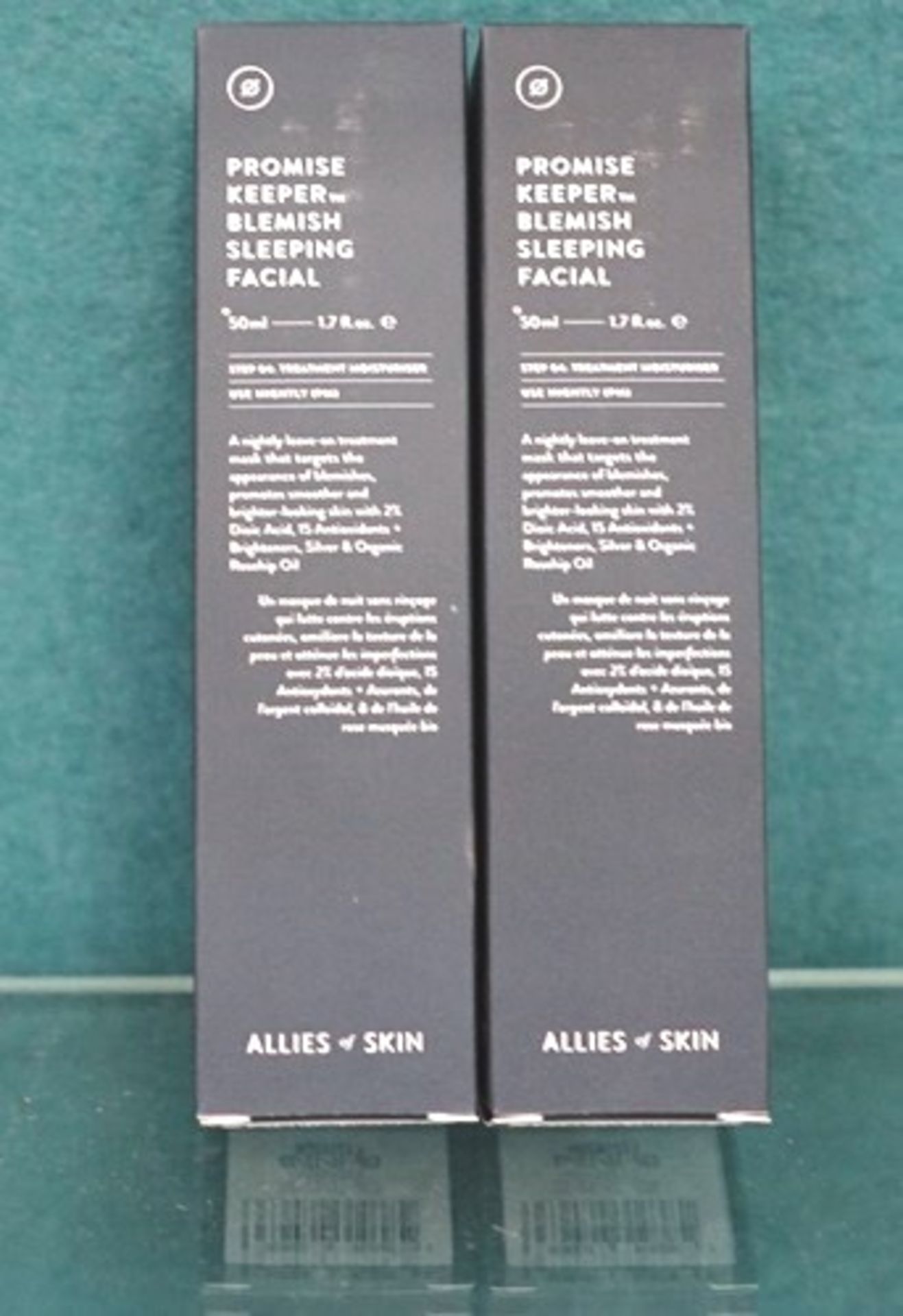 2 x 50ml Allies of Skin Promise Keeper Sleeping Facial, expiry 16/12/23 - New in box (C14A)