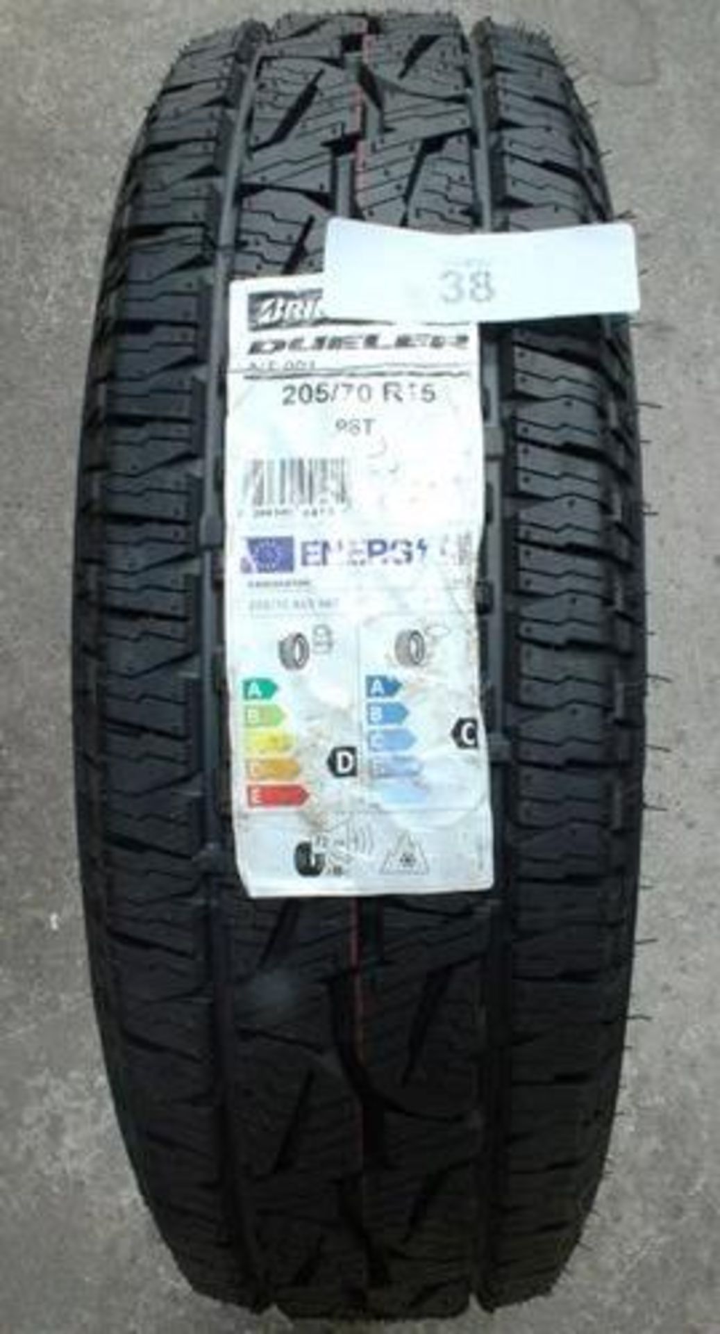 1 x Bridgestone Dueller A/T 001 tyre, size 205/70R16 96T - New with labels (GS4)