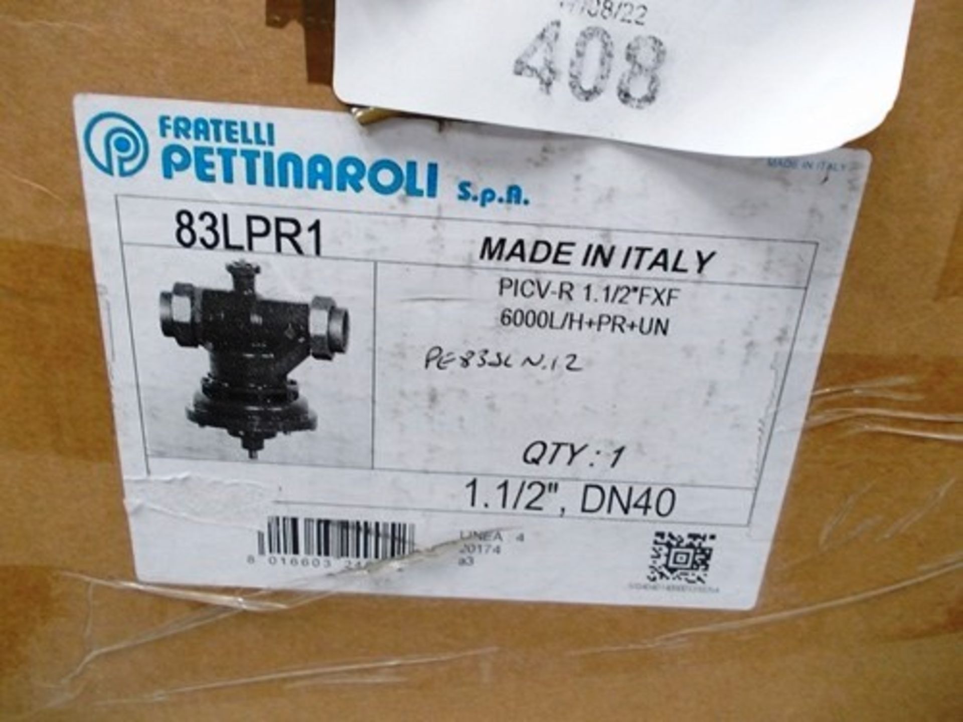 1 x Fratelli Pettinardi 1-1/2" DN40 pressure independent control valve, Model PICV-R 1-1/2" FXF, - Image 3 of 3