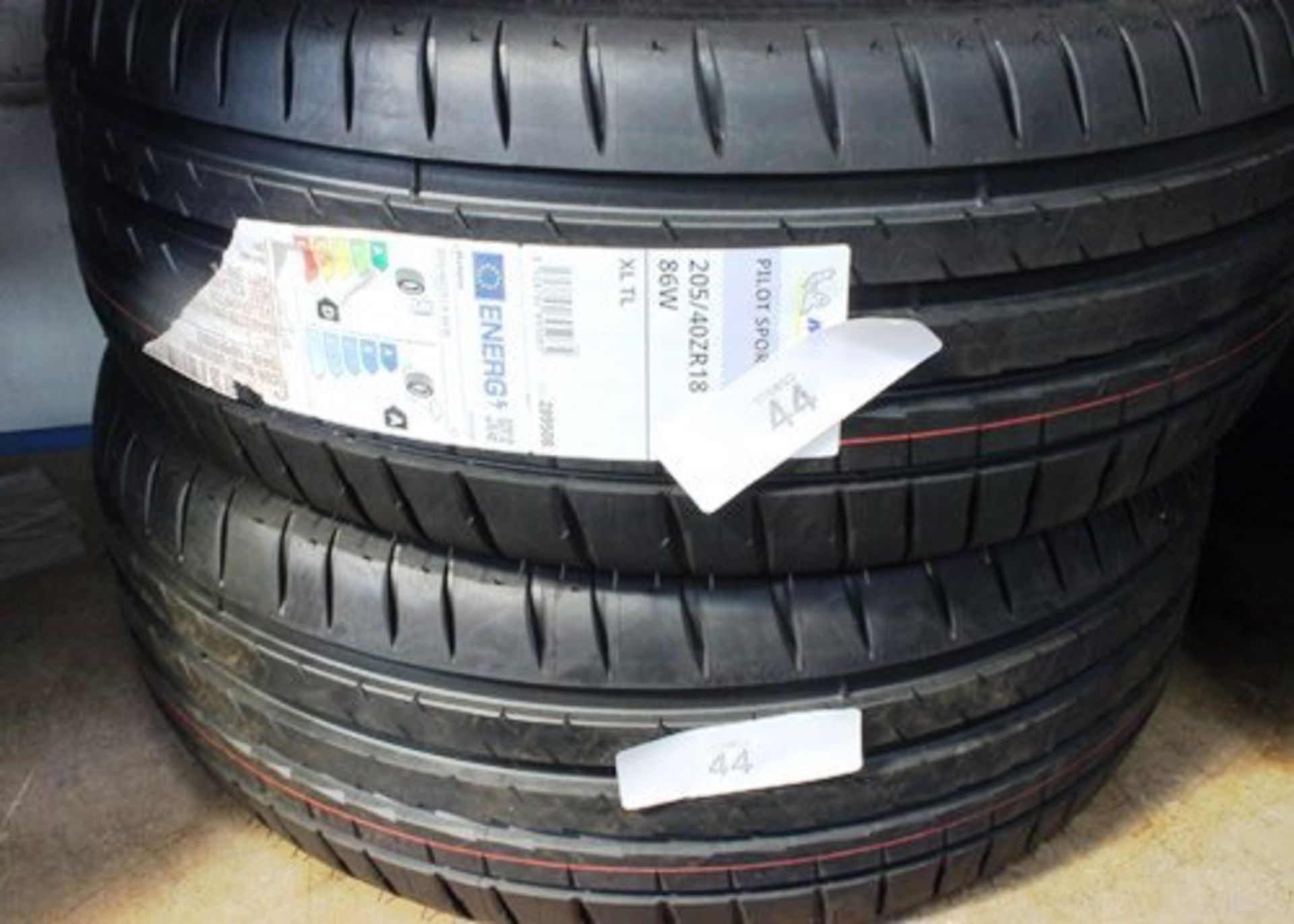 2 x Michelin Pilot Sport 4 tyres, size 205/40ZR18 86W XL TL - New with labels (GS4)