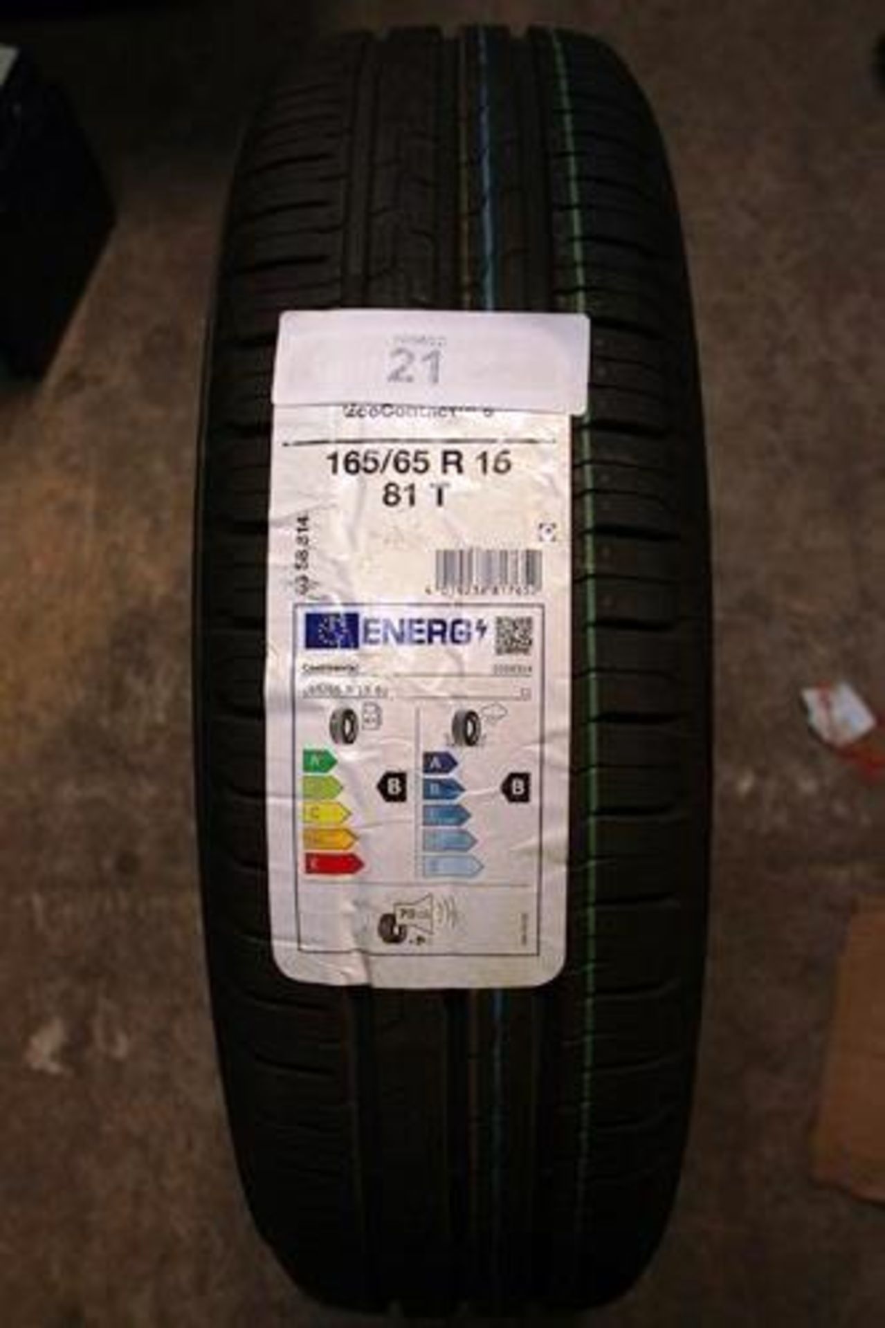 1 x Continental Eco Contact 6 tyre, size 165/65R16 81T - New with labels (GS2)