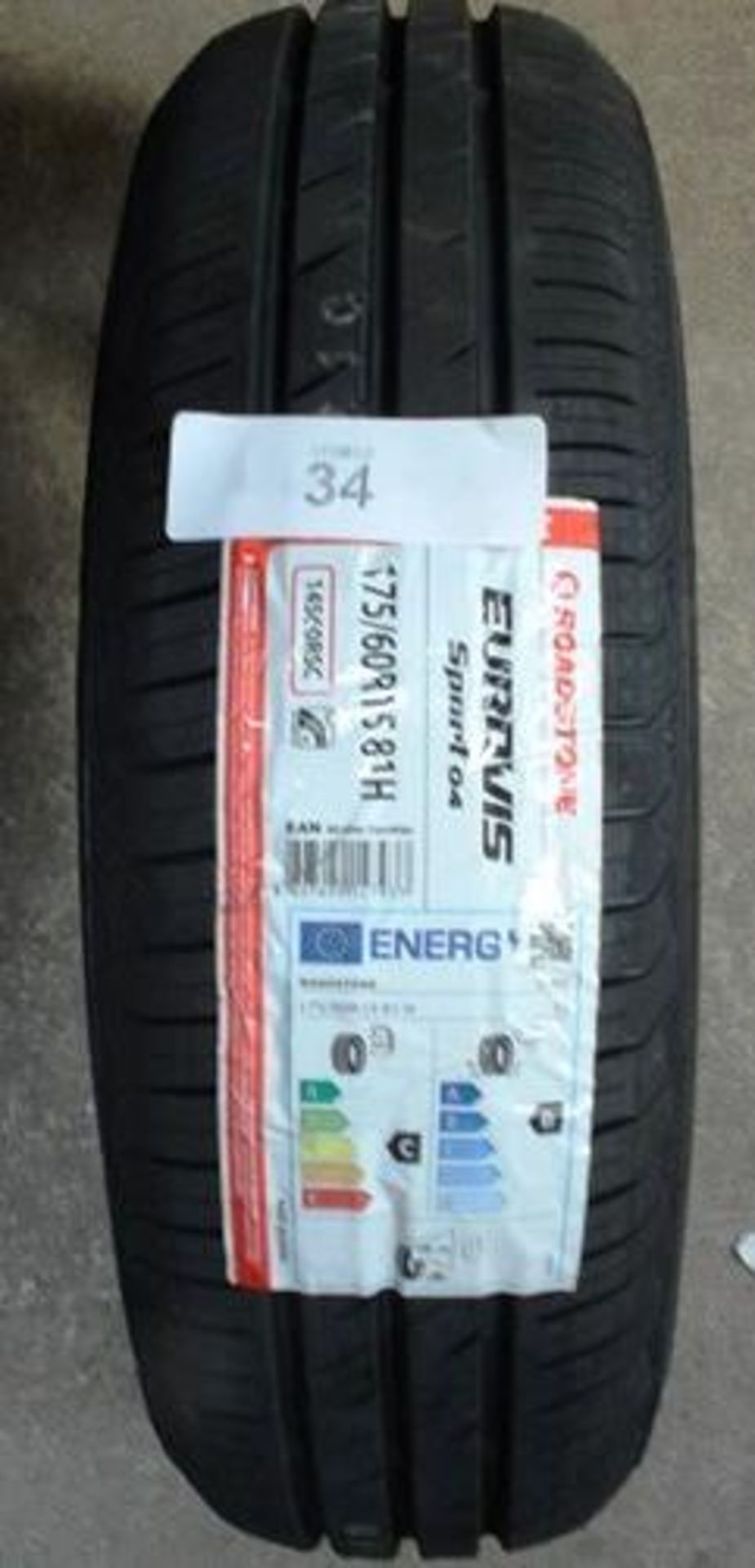 1 x Roadstone Eurovis Sport 04 tyre, size 175/60R15 81H - New with labels (GS4)