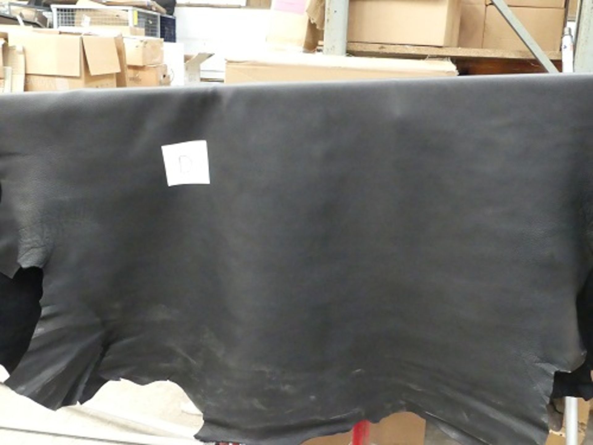 1 x Leather Hide full Skin -soft black, with mottled dull finish, size: approximately 5ft.6(w) x