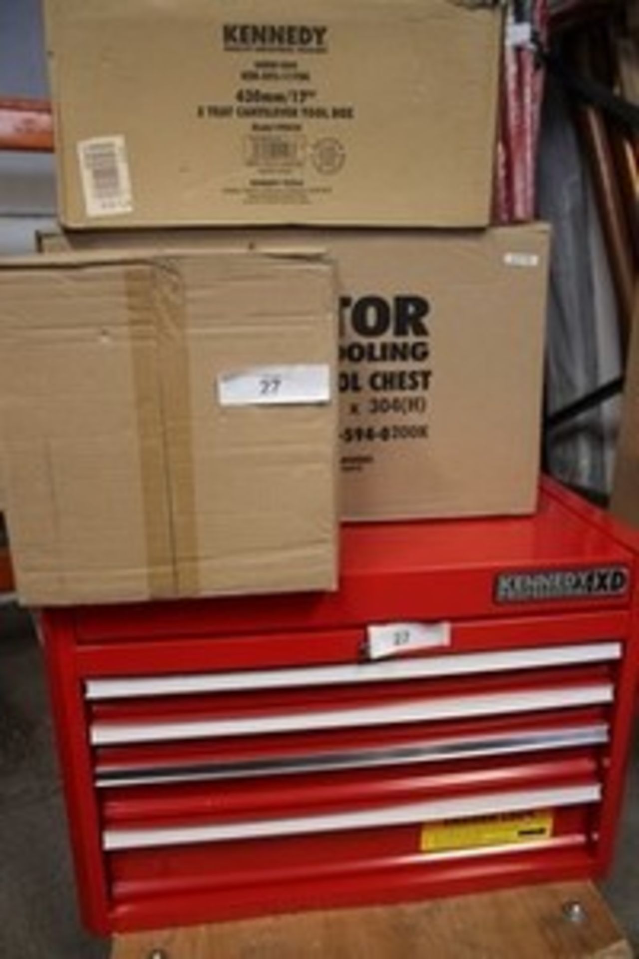 1 X Kennedy XD top box 4 drawer tool chest, together with 1 x Senator 3 drawer toolbox, and 1 x - Image 4 of 4