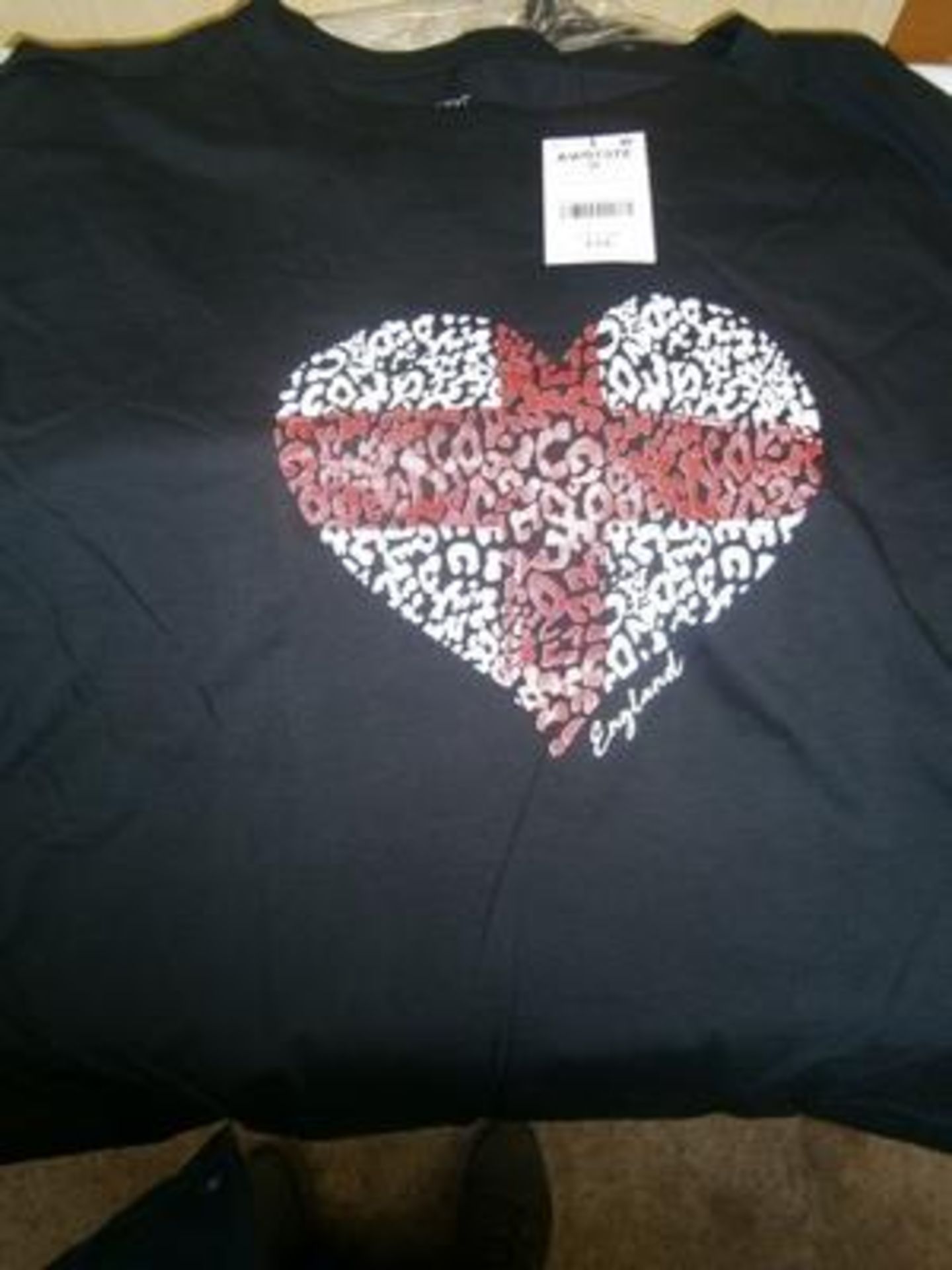 10 x ladies Next England Heart t-shirts, all size 26 - Sealed new in box (E1B)