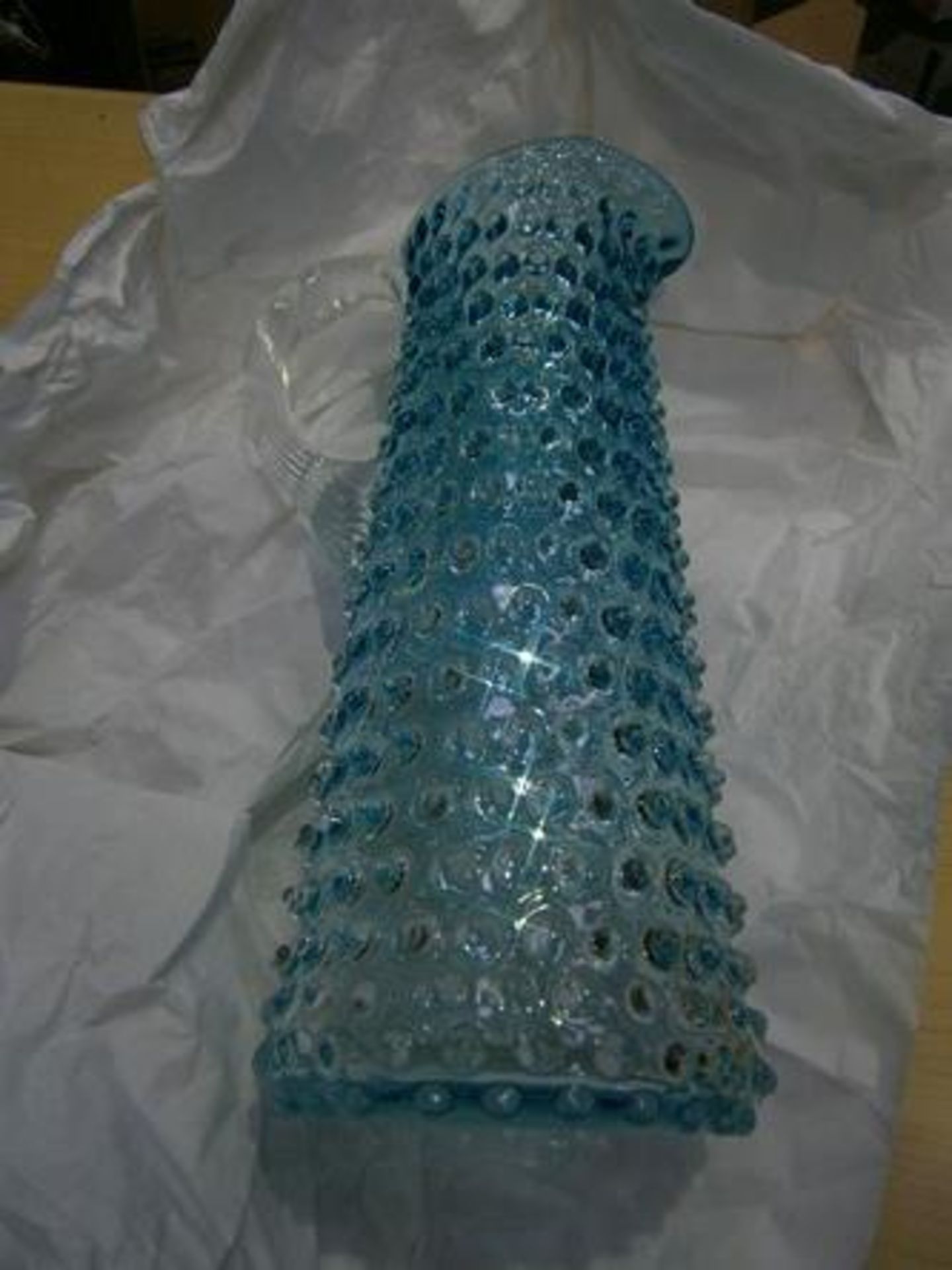 1 x Klimchi tall hobnail aquamarine jug - New in box (FC7)