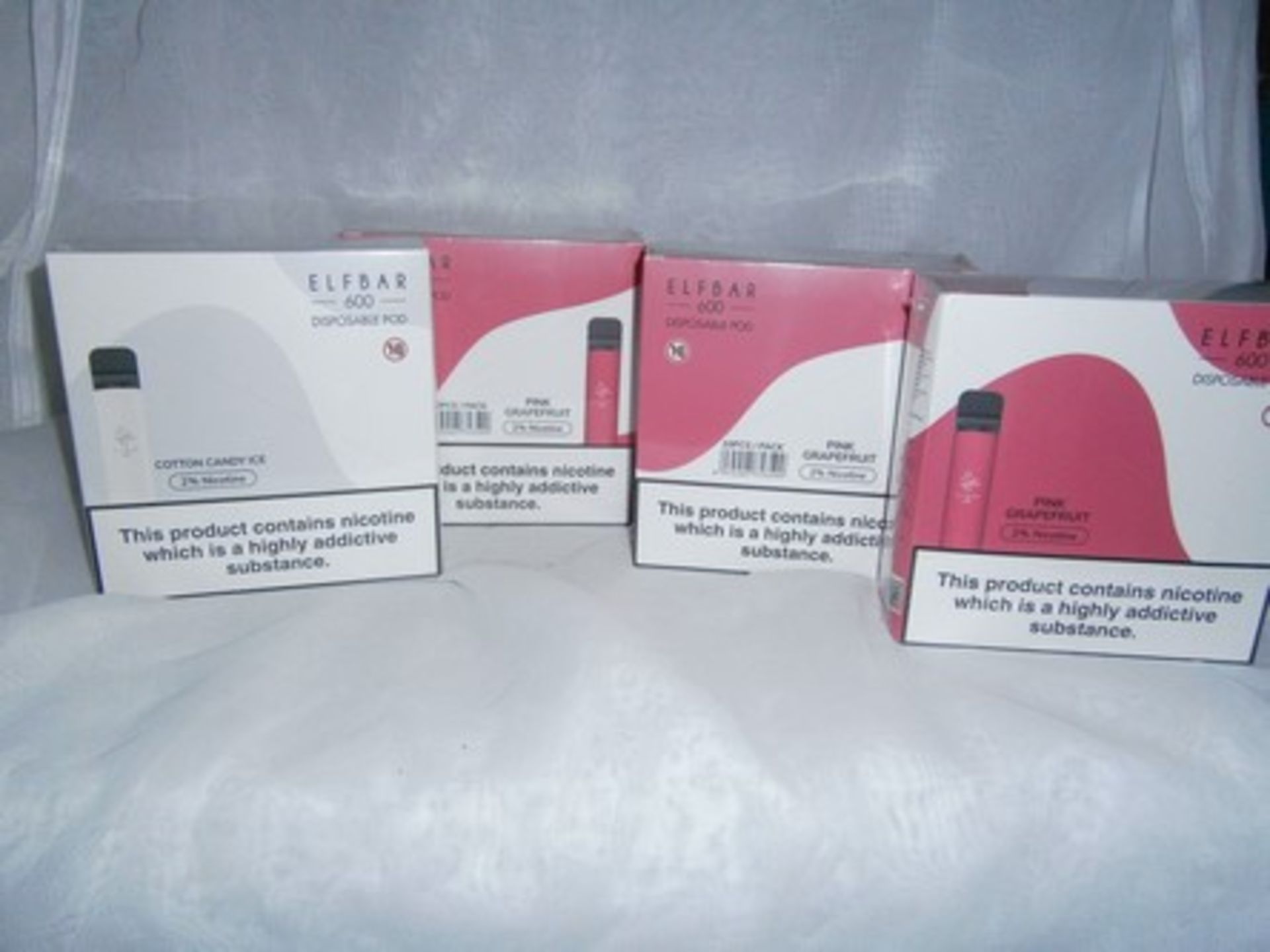 4 x boxes each containing 10 x individual Elf vape bars, various flavours - New in box (C9C)