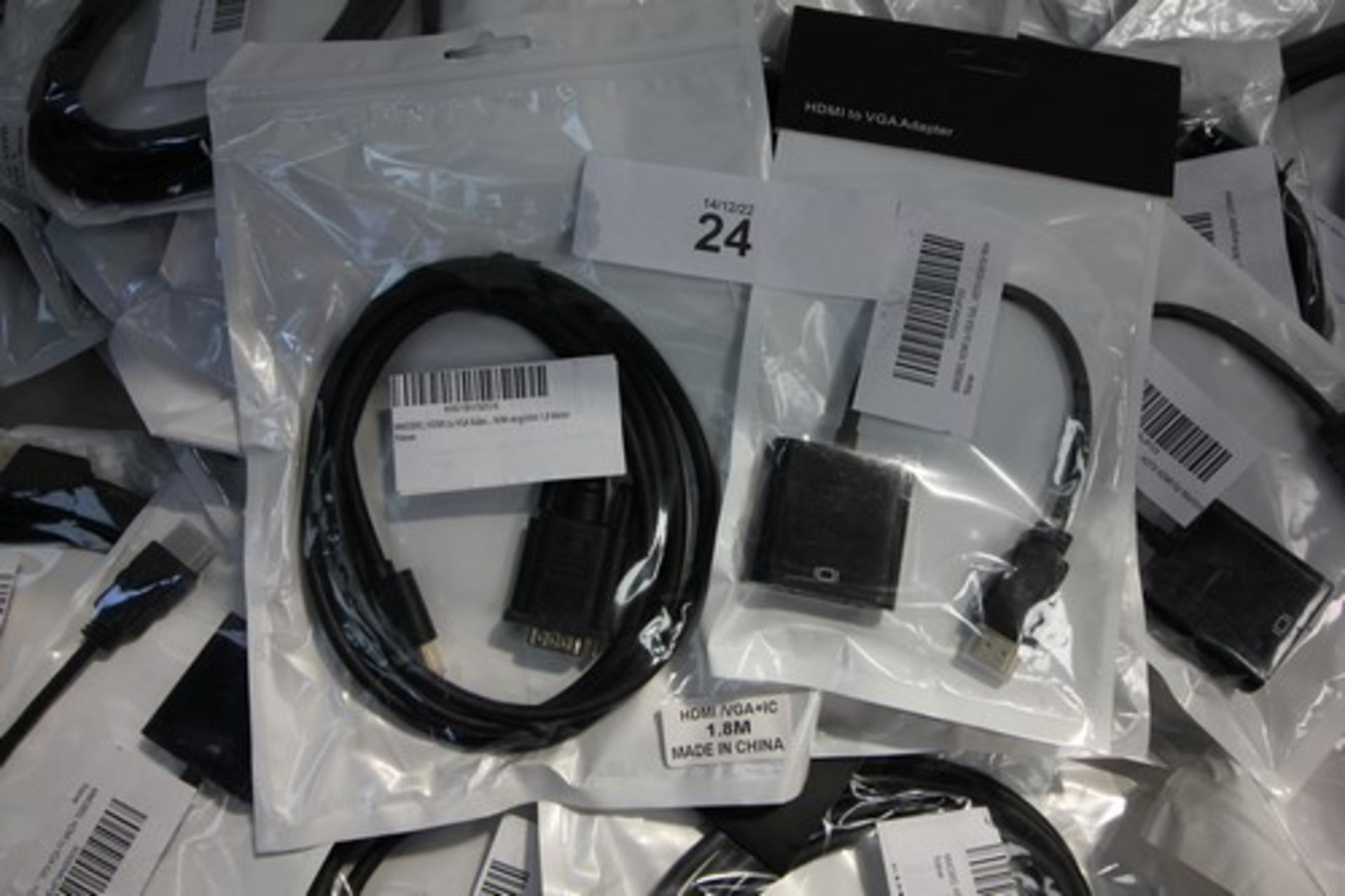 1 x box containing approximately 24 x Mmobiel HDMI to VGA gold plated adapter converter male to - Image 2 of 2