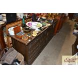 A large oak panelled sideboard