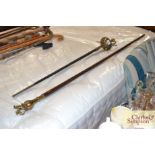 An antique French fencing foil and an unusual bras