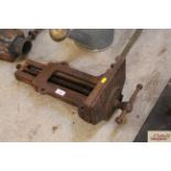 A vintage iron bench vice