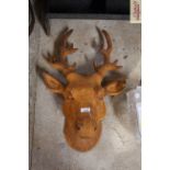 A cast iron stags head