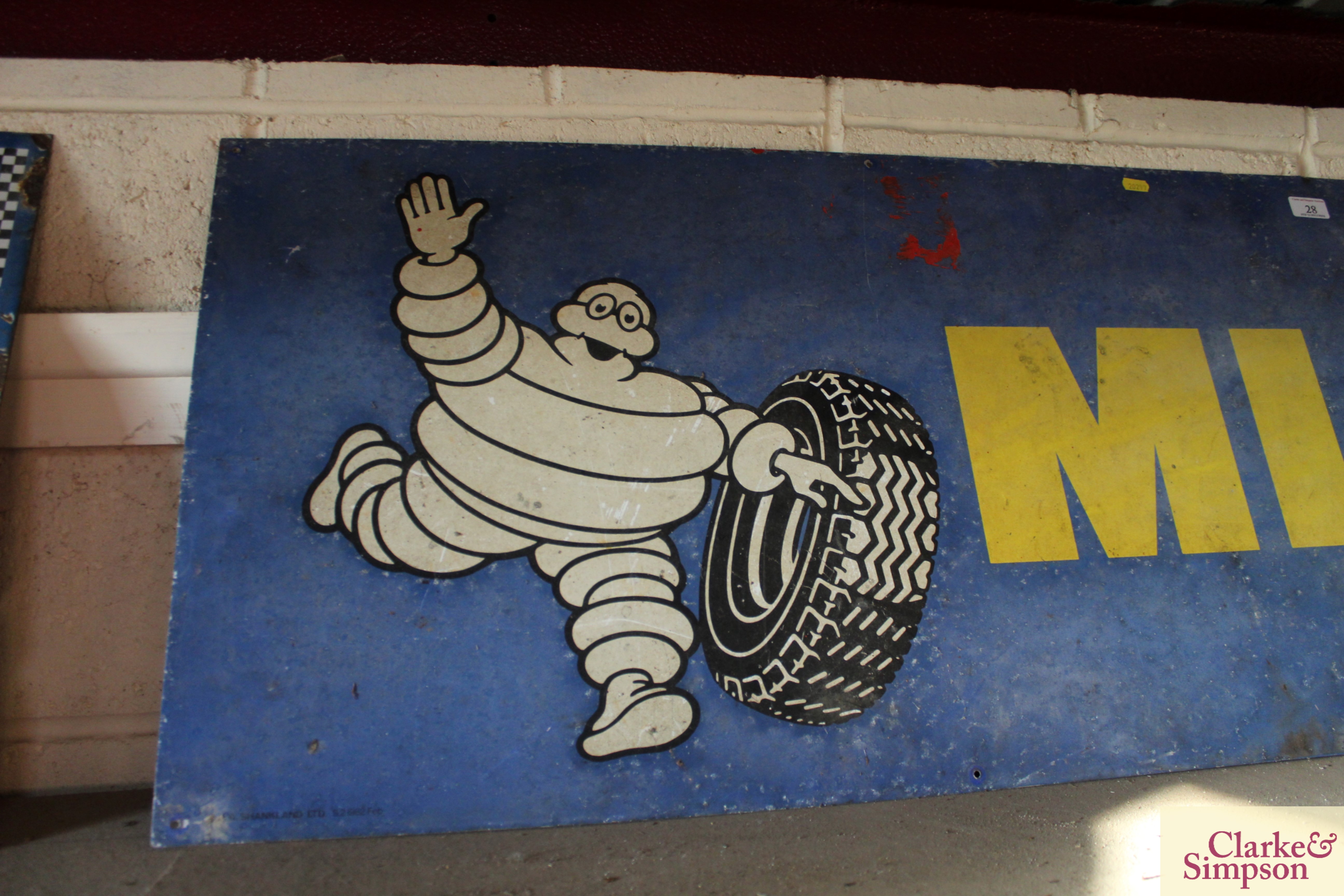 A "Michelin" advertising sign, approx. 20" x 78" - Image 2 of 4