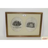 An early 19th Century framed decoratively printed