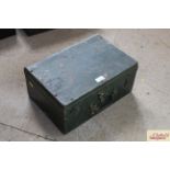 A green painted War Dept. box