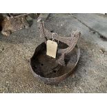 A cast iron boot scraper.