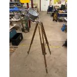 A Francis search light and an oak tripod