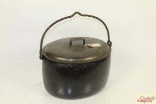 A cast iron Judge ware 4 gallon cauldron with swin