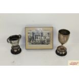 A silver trophy Butley & District Quoit League, an