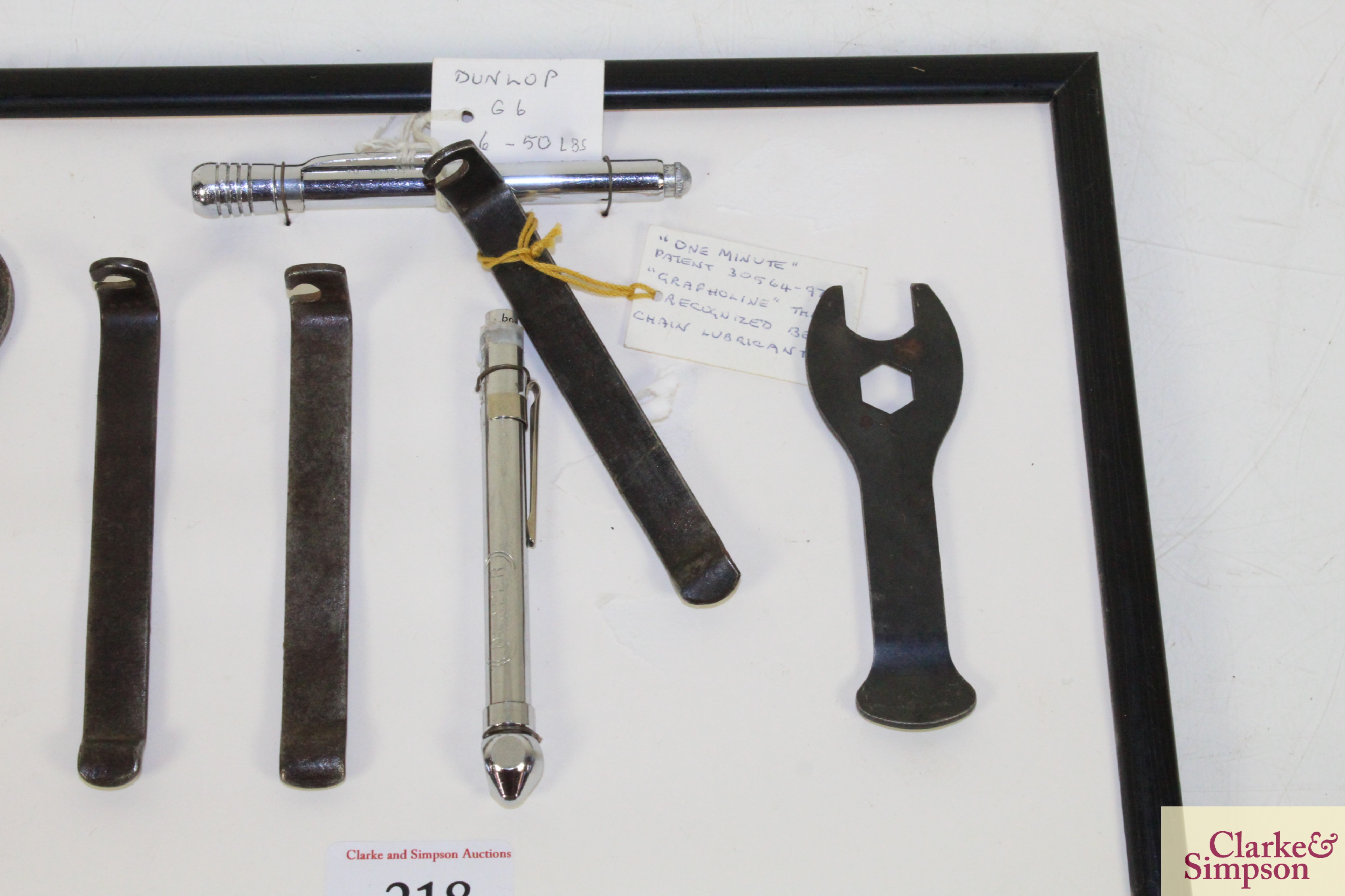 A board containing tyre pressure gauges, cycles sp - Image 3 of 3
