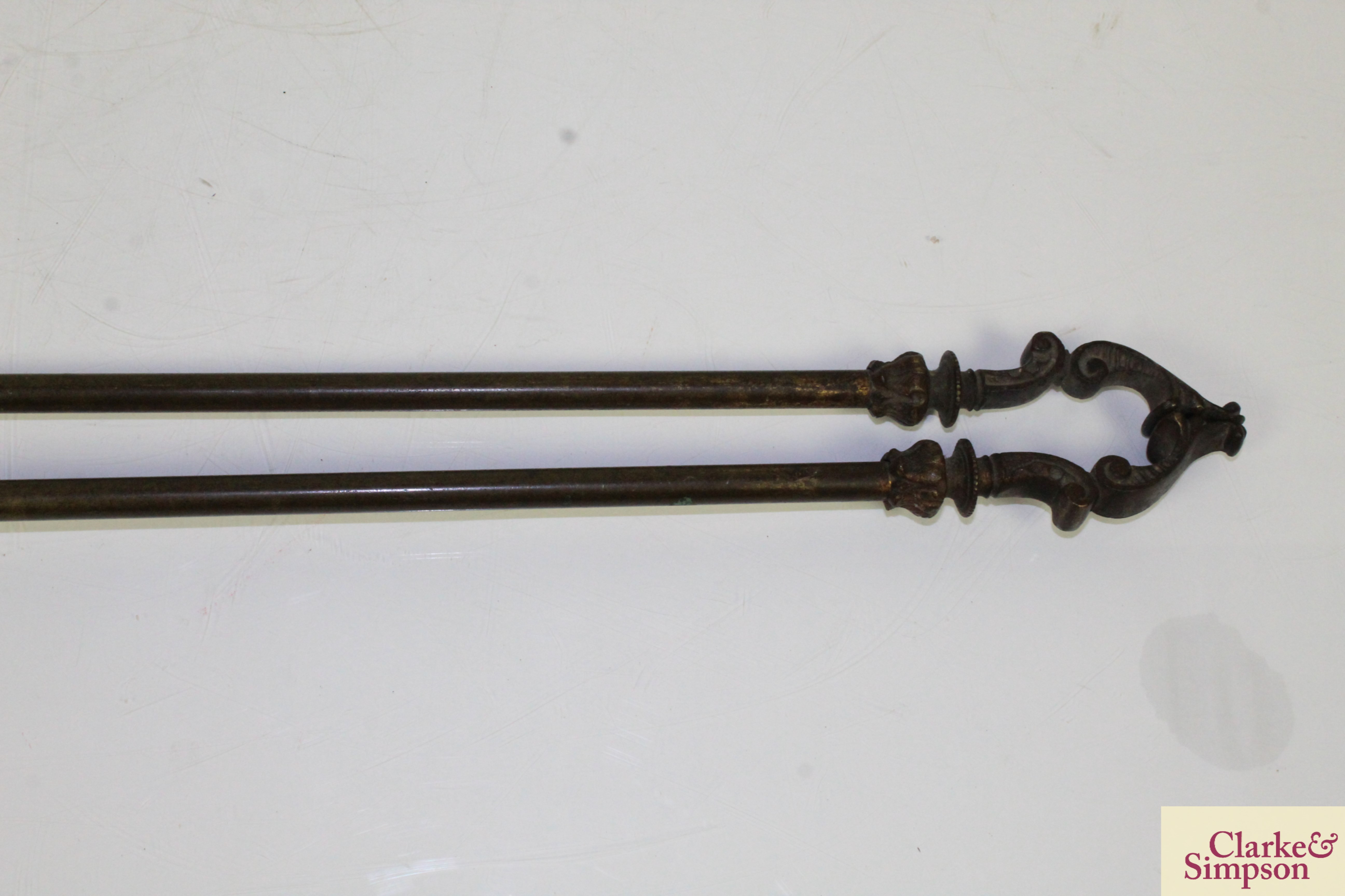 Two brass and steel fire implements - Image 4 of 14