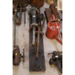 A vintage iron water pump