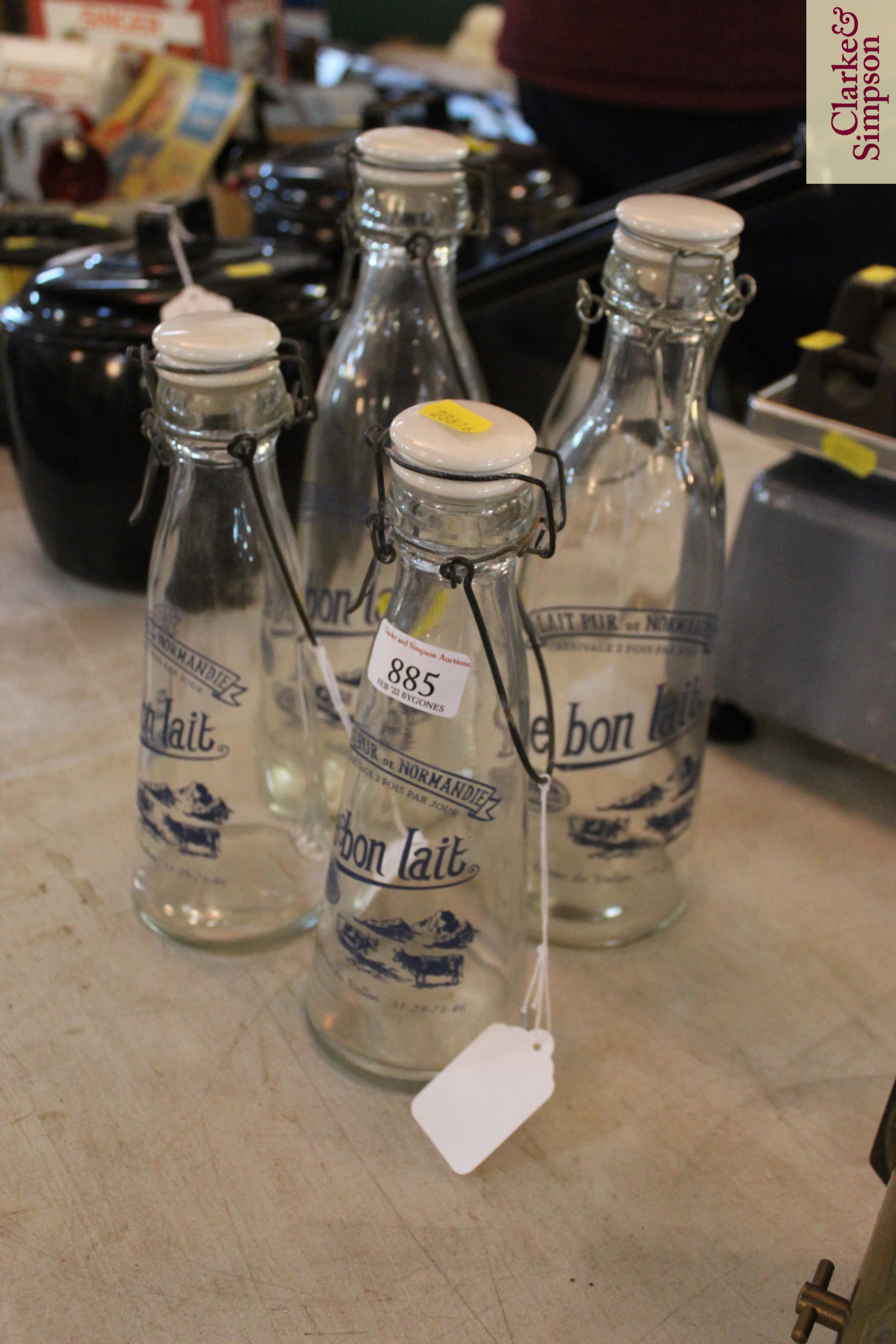 Four French milk bottles - Image 2 of 4