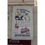 A tin "Newcastle Champion Brown Ale" advertising s